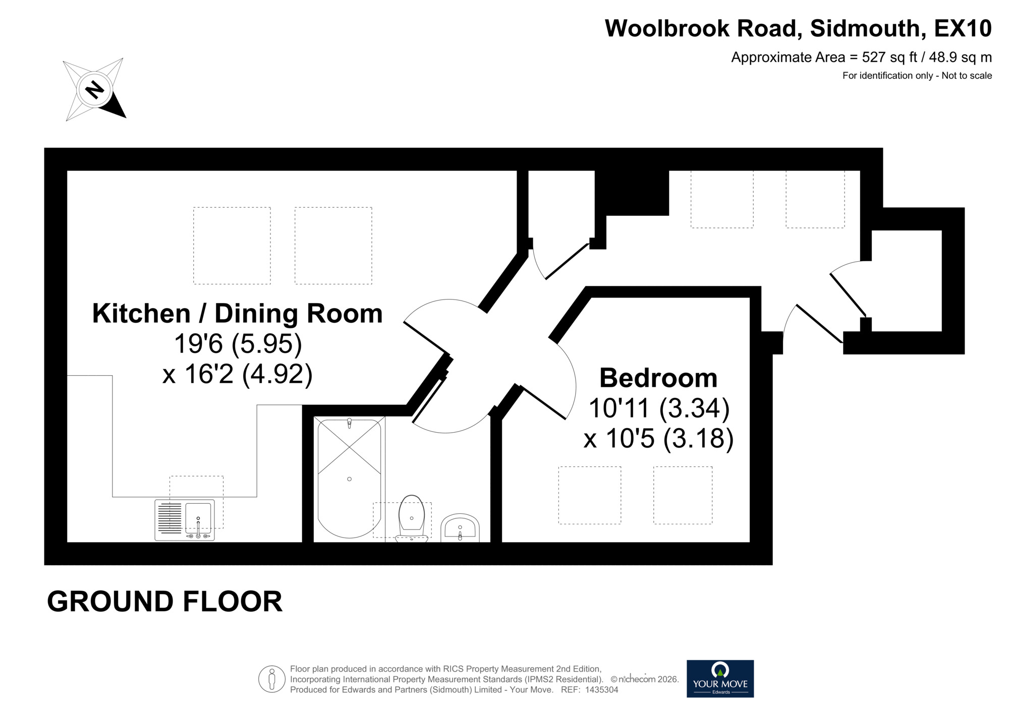 Floorplan of 1 bedroom Flat for sale, Woolbrook Road, Sidmouth, Devon, EX10