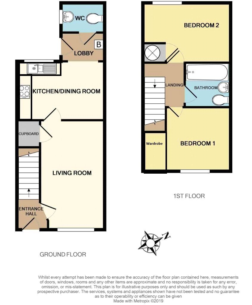 Floorplan of 2 bedroom Mid Terrace House for sale, Jubilee Gardens, Sidmouth, Devon, EX10