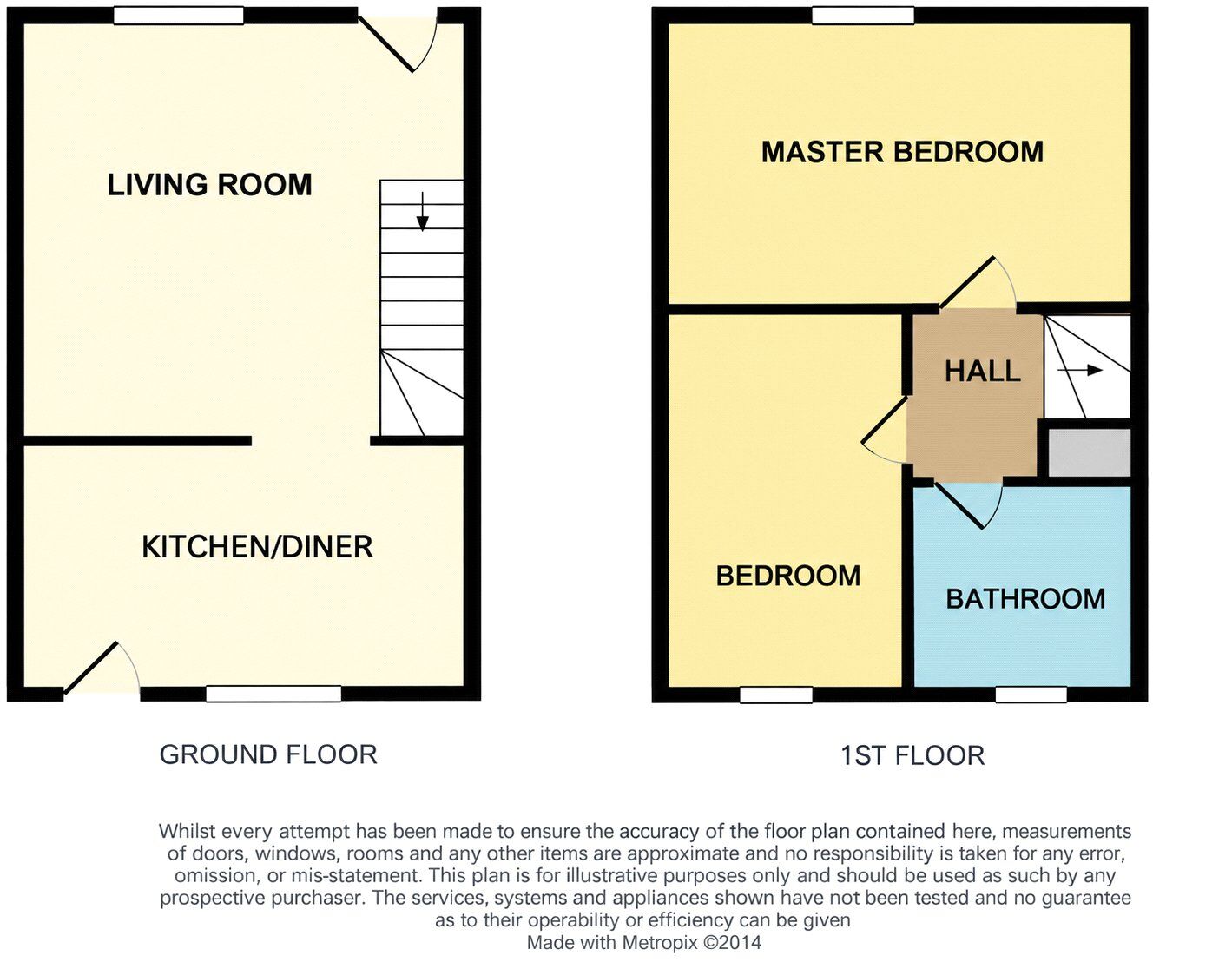 Floorplan of 2 bedroom Mid Terrace House for sale, Otter Reach, Newton Poppleford, Devon, EX10