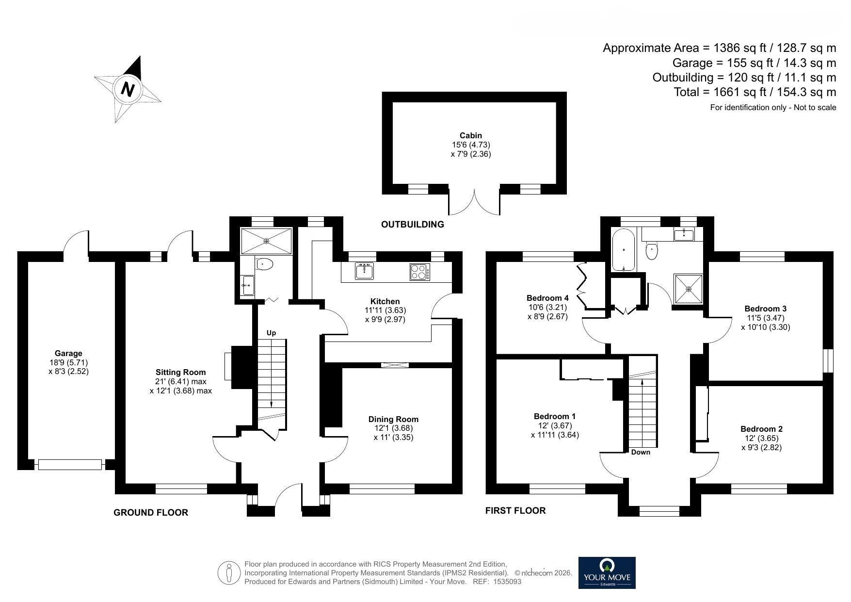 Floorplan of 4 bedroom Detached House for sale, High Street, Sidmouth, Devon, EX10