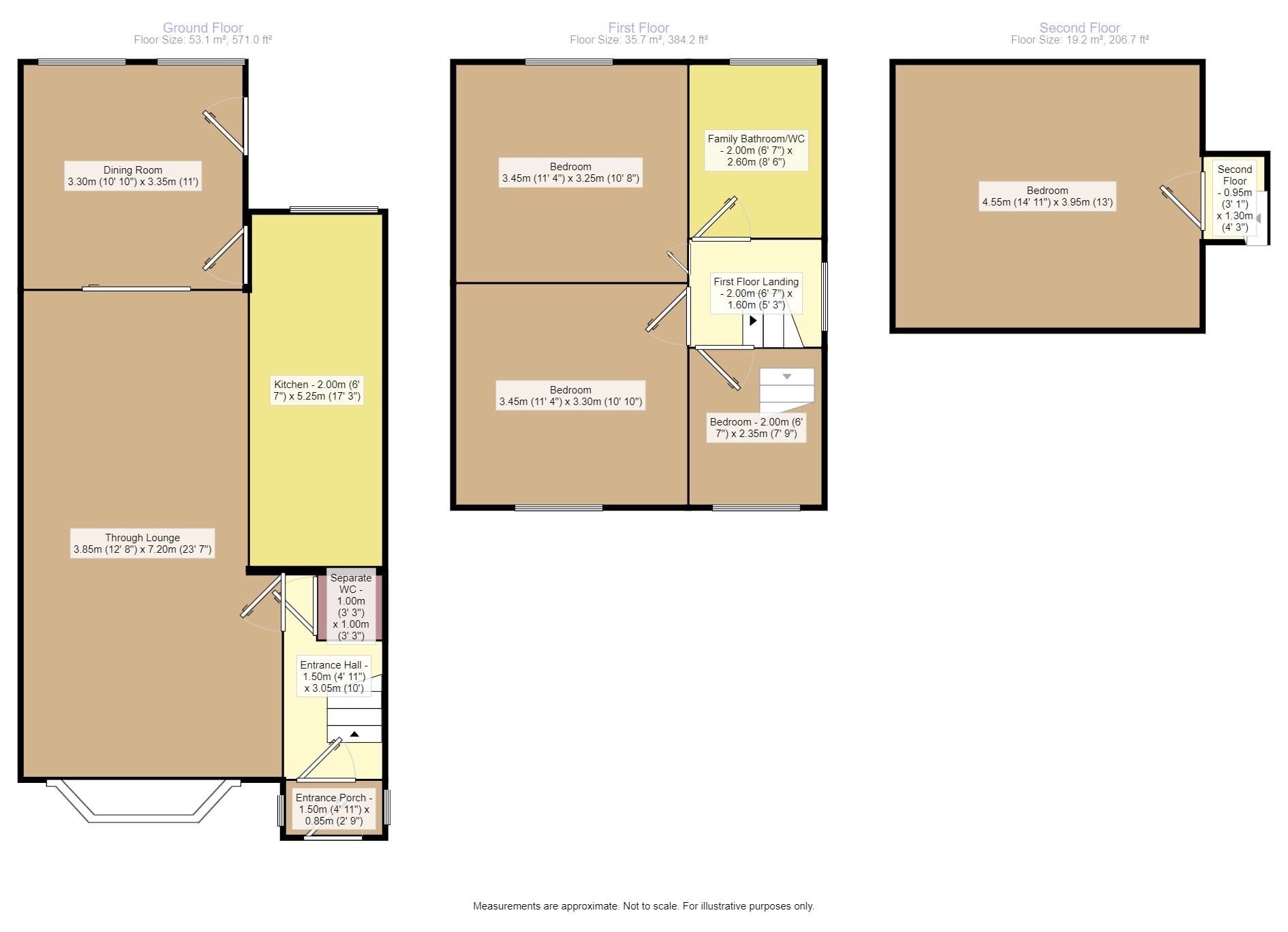 Floorplan of 3 bedroom Semi Detached House for sale, Alum Rock Road, Ward End, Birmingham, B8