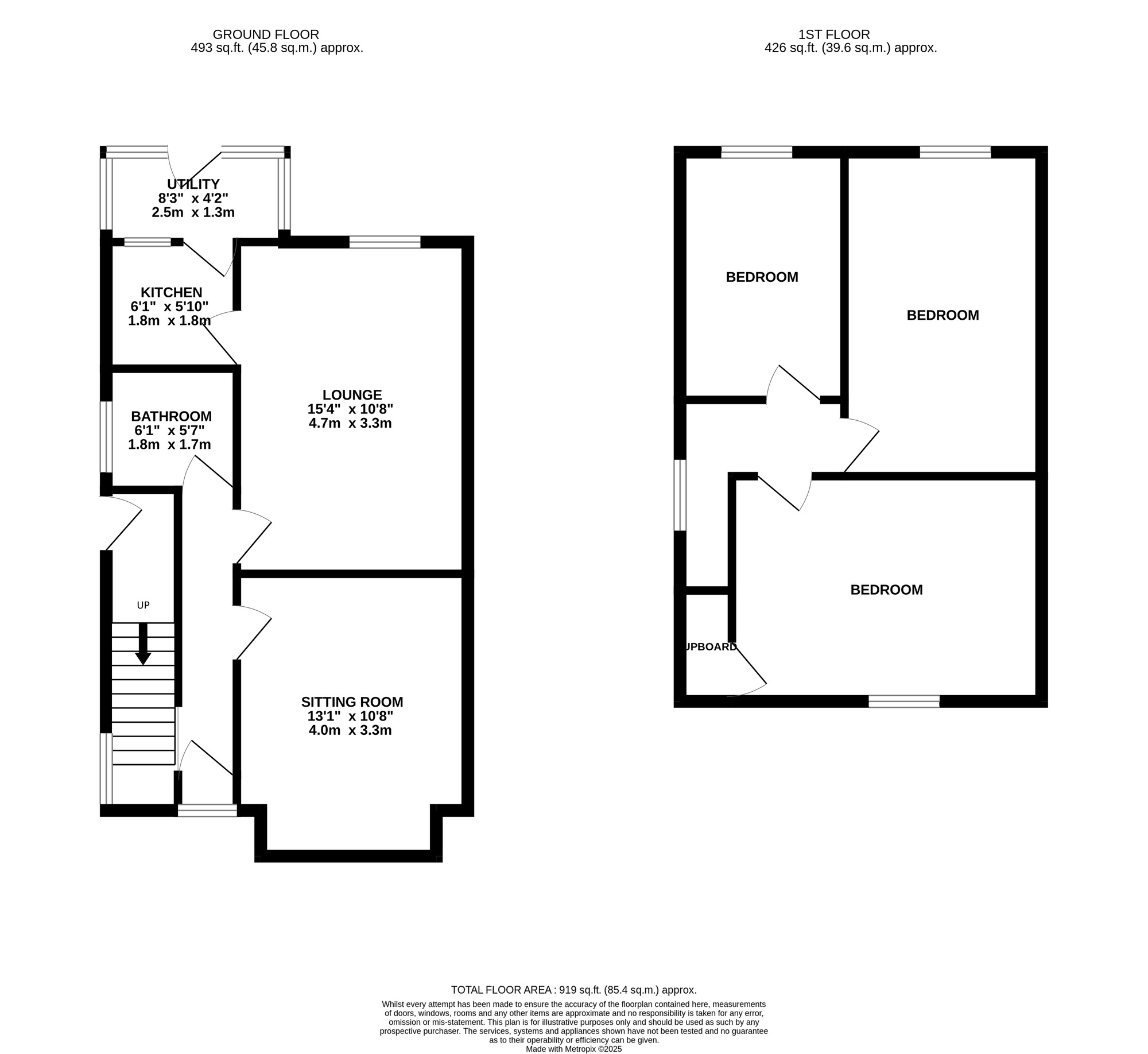 Floorplan of 3 bedroom Semi Detached House for sale, Mead Crescent, Birmingham, West Midlands, B9