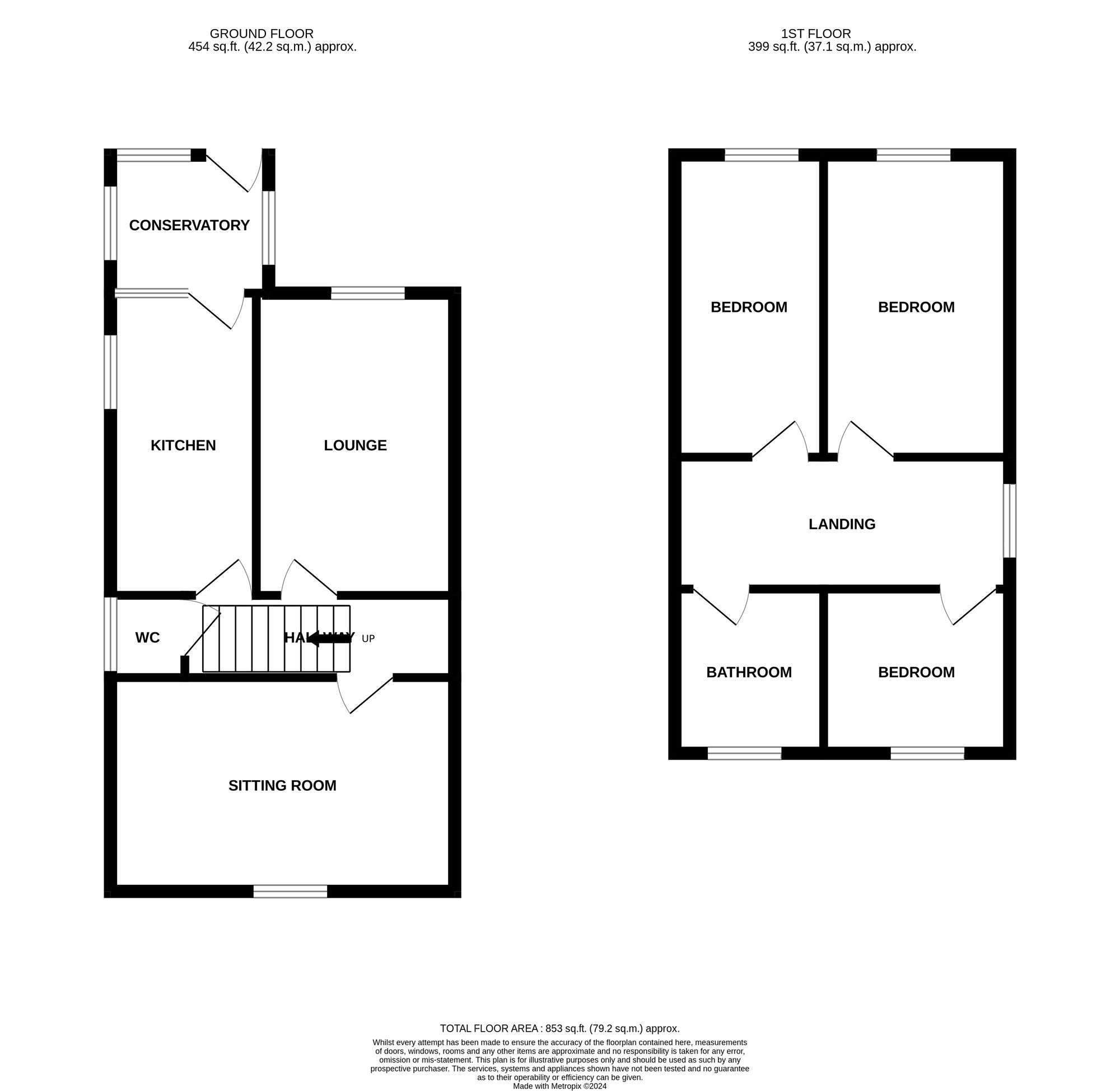 Floorplan of 3 bedroom End Terrace House for sale, Morris Road, Birmingham, West Midlands, B8