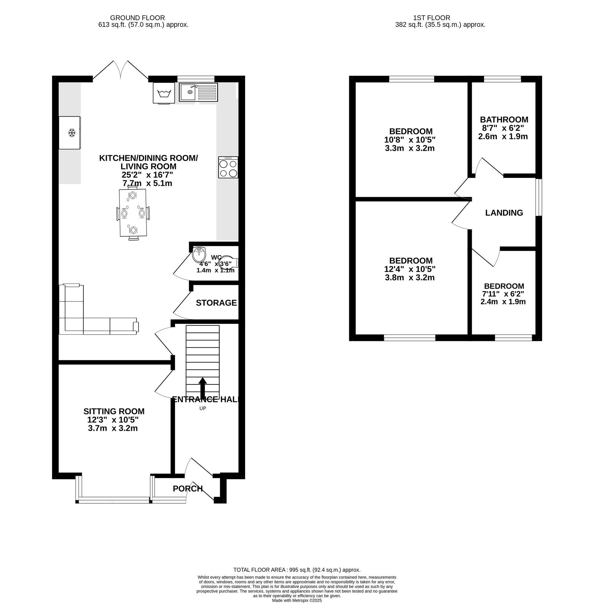Floorplan of 3 bedroom Semi Detached House for sale, Redthorn Grove, Birmingham, West Midlands, B33