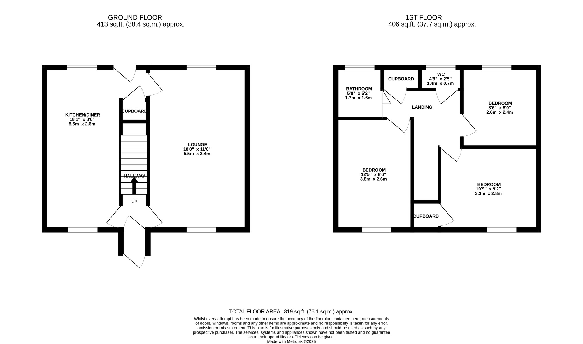 Floorplan of 3 bedroom Mid Terrace House for sale, Little Meadow Walk, Birmingham, West Midlands, B33