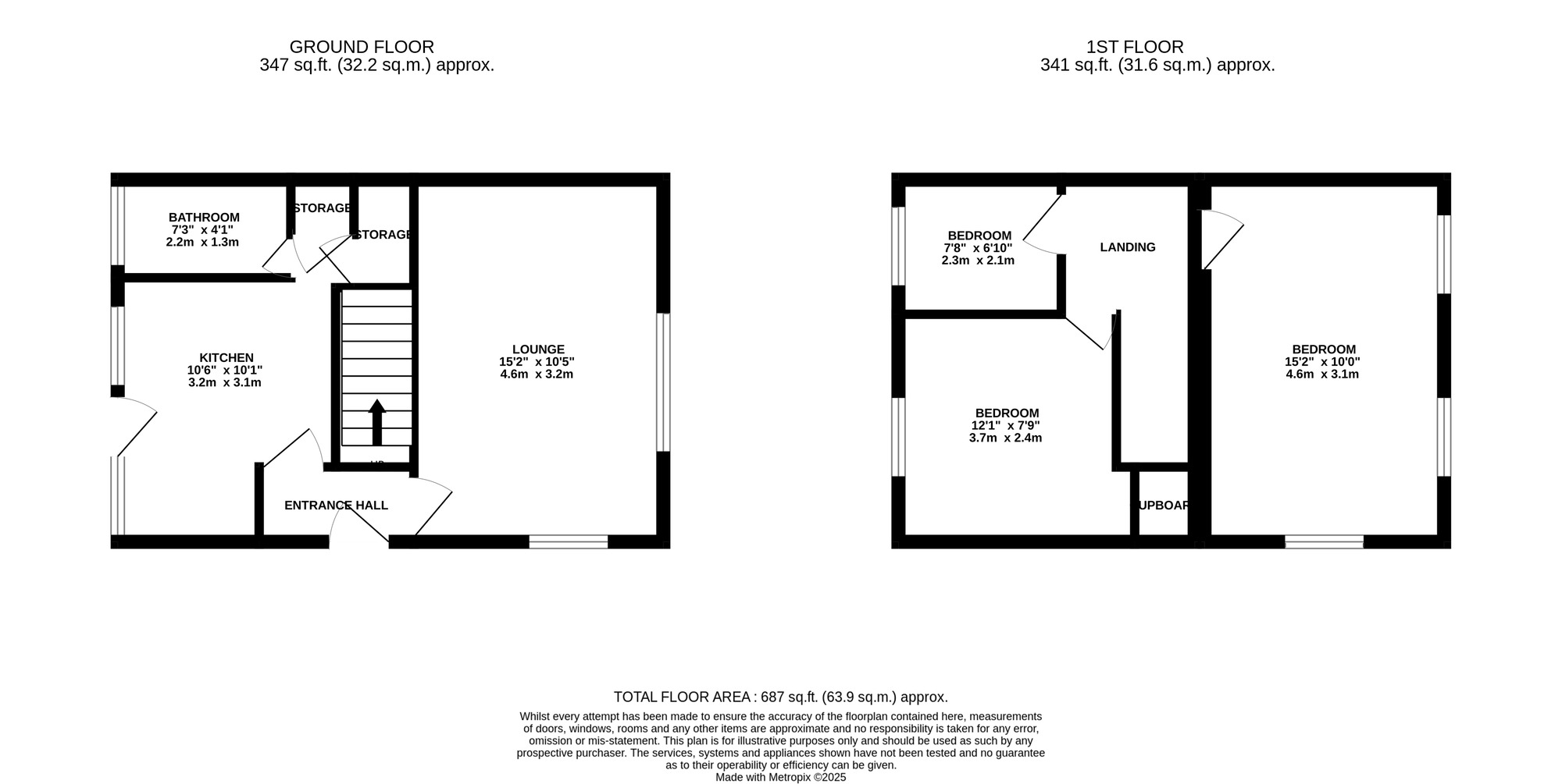 Floorplan of 3 bedroom Semi Detached House for sale, Bushbury Road, Birmingham, West Midlands, B33