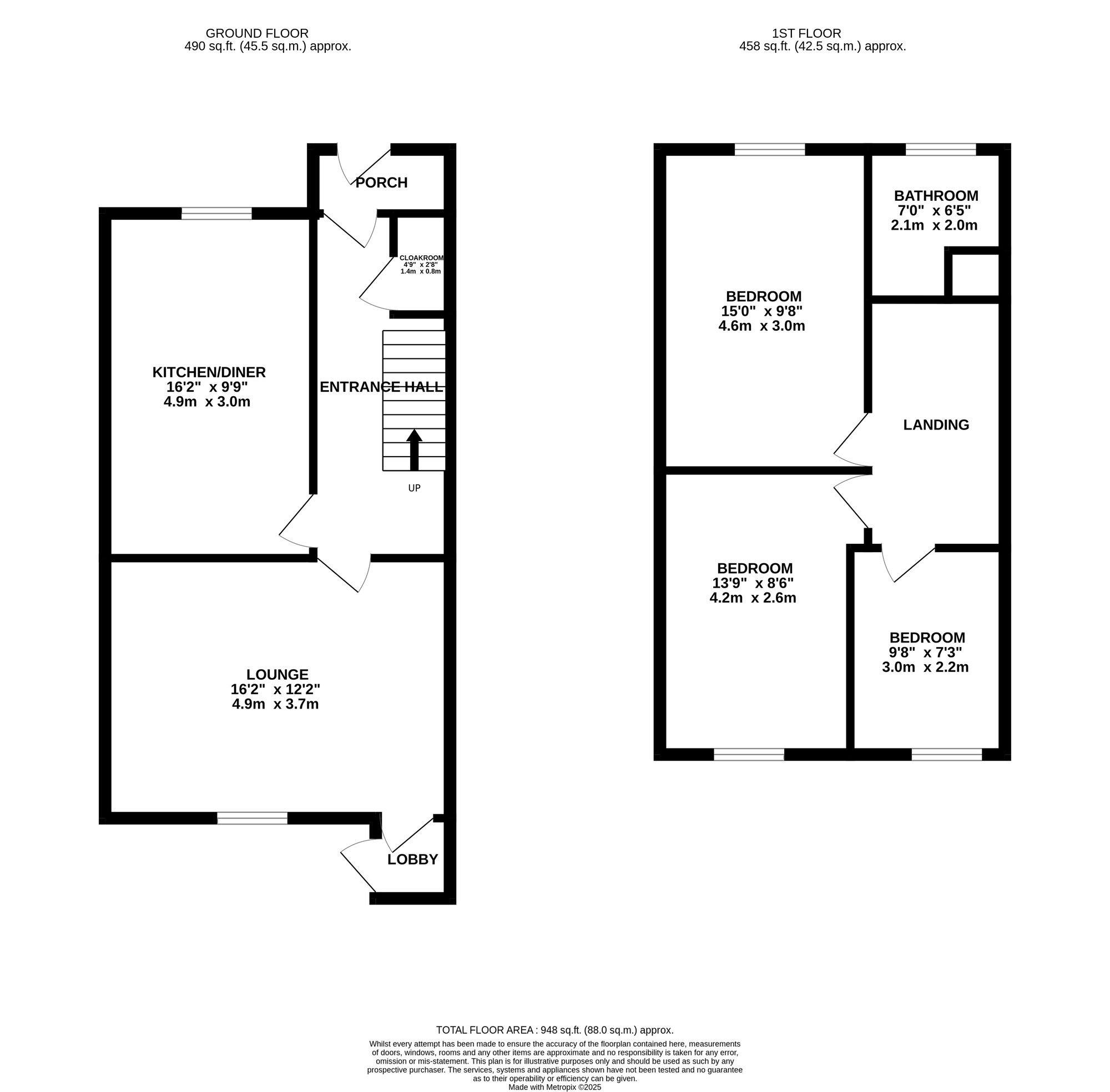 Floorplan of 3 bedroom Mid Terrace House for sale, St. Giles Road, Birmingham, West Midlands, B33