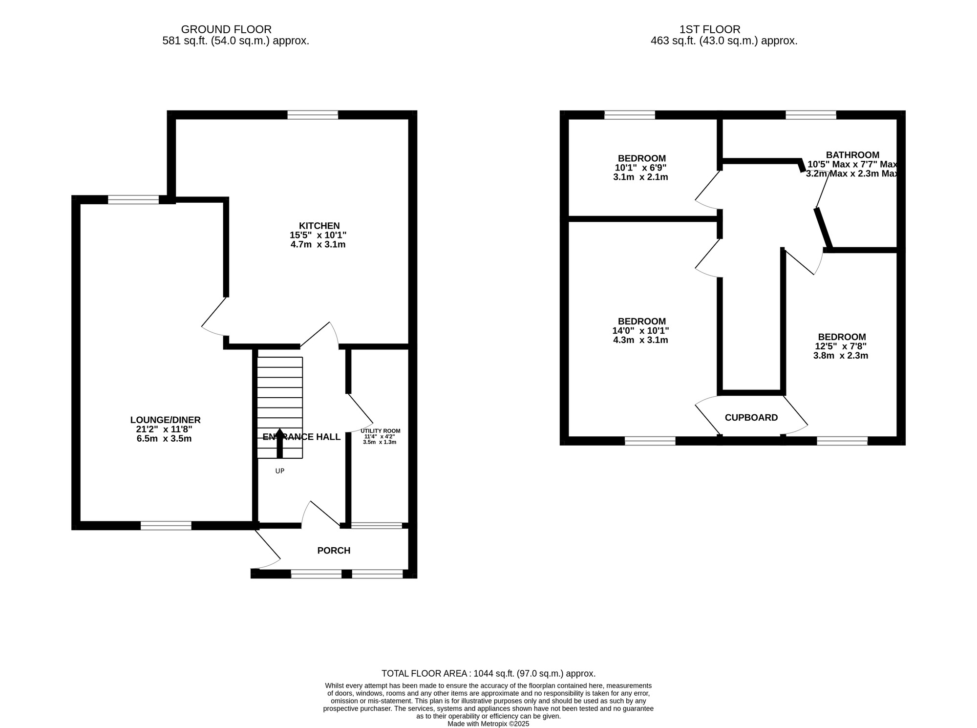 Floorplan of 3 bedroom Semi Detached House for sale, Hawkesford Road, Birmingham, West Midlands, B33