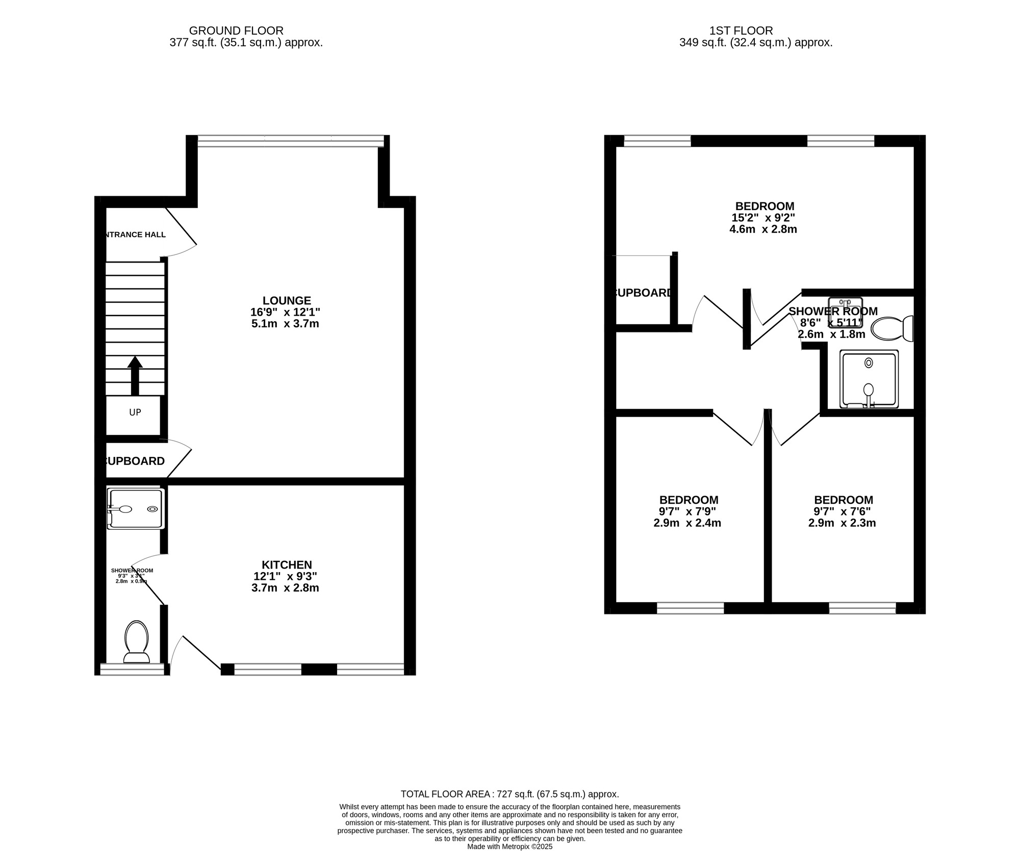 Floorplan of 3 bedroom End Terrace House for sale, Burney Lane, Birmingham, West Midlands, B8