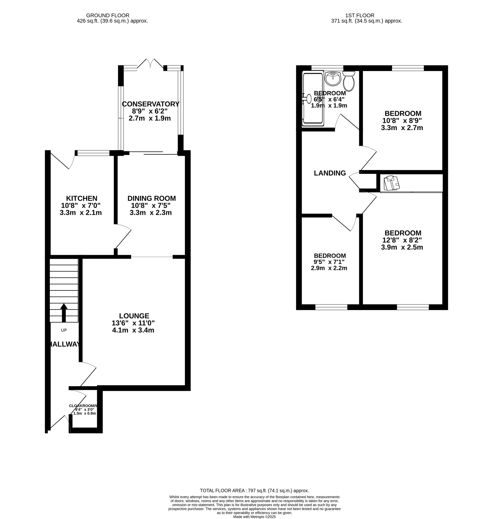 Floorplan of 3 bedroom Mid Terrace House for sale, Wynford Road, Birmingham, West Midlands, B27