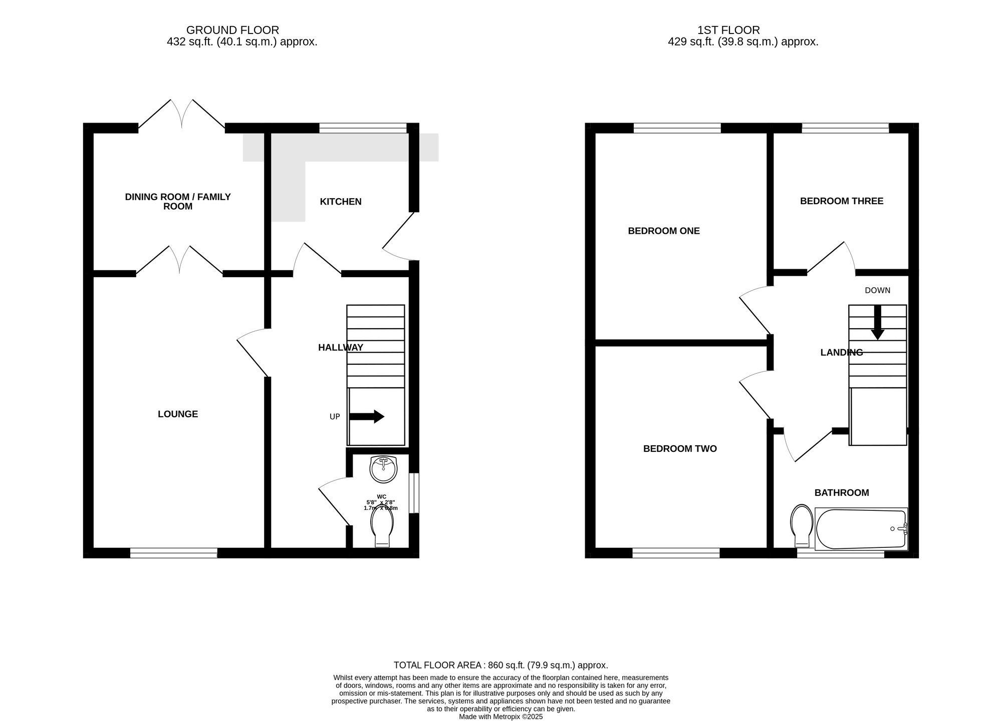 Floorplan of 3 bedroom Detached House for sale, Lea Hall Road, Birmingham, West Midlands, B33