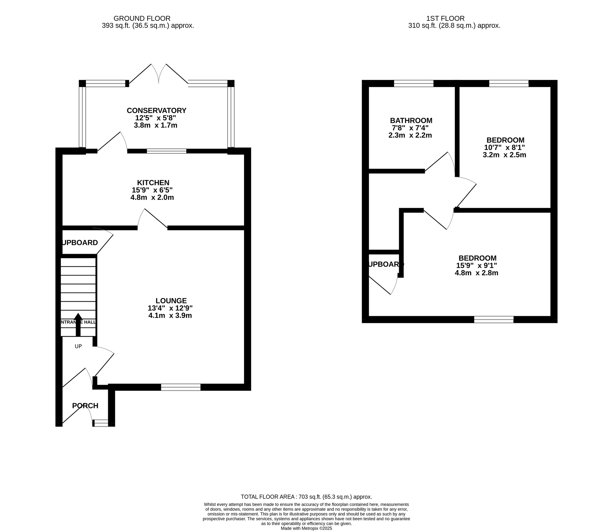 Floorplan of 2 bedroom End Terrace House for sale, South Roundhay, Birmingham, West Midlands, B33
