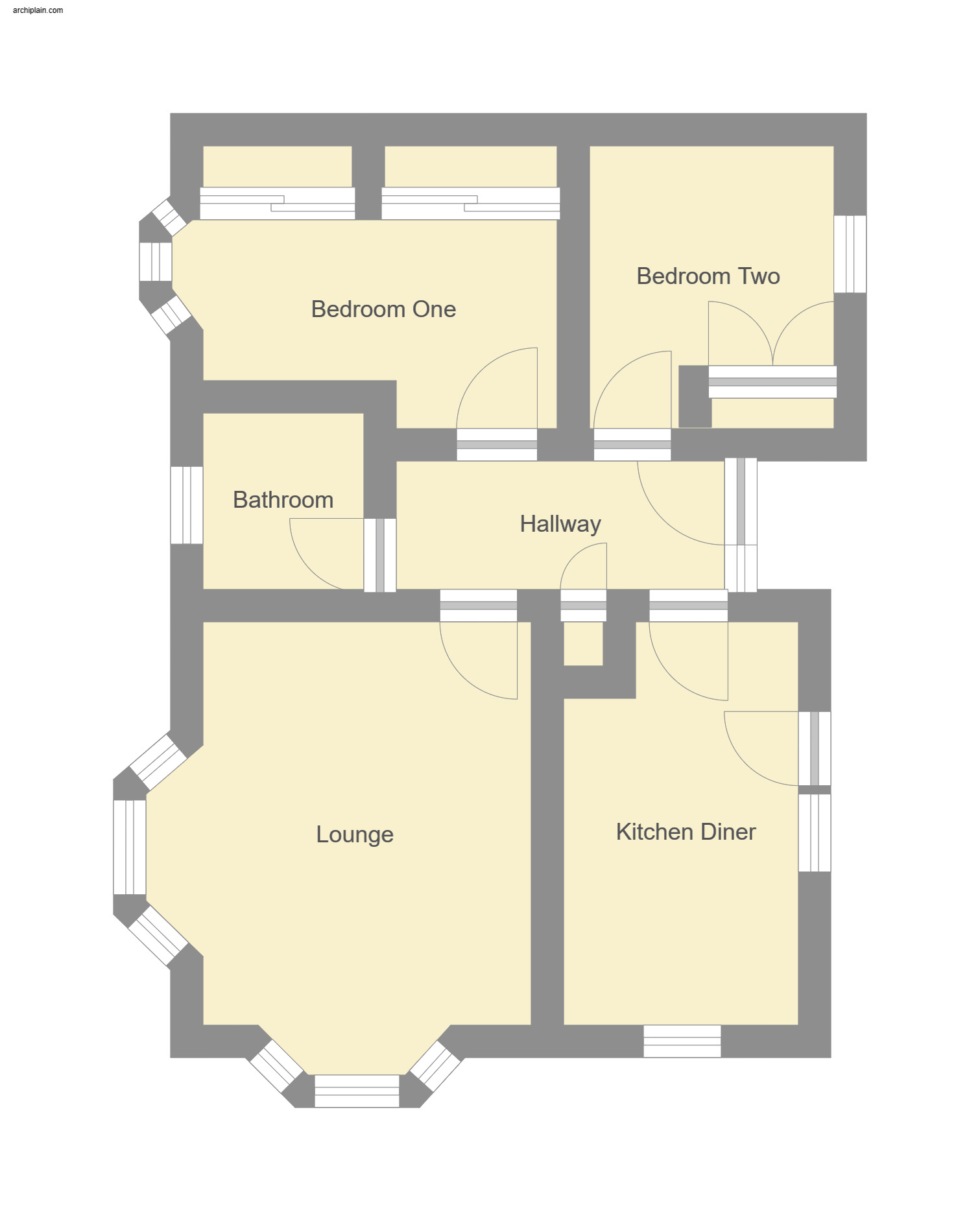 Floorplan of 2 bedroom Detached Bungalow for sale, Sandringham Drive, Sutton-On-Sea, Lincolnshire, LN12