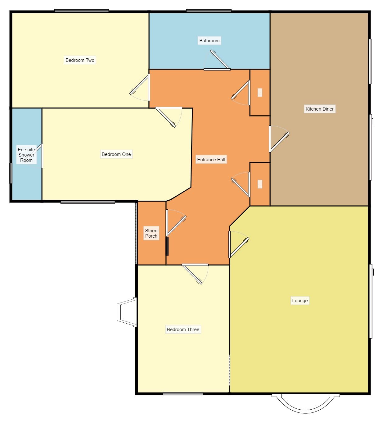 Floorplan of 3 bedroom Detached Bungalow for sale, Sandilands Close, Sandilands, Mablethorpe, LN12