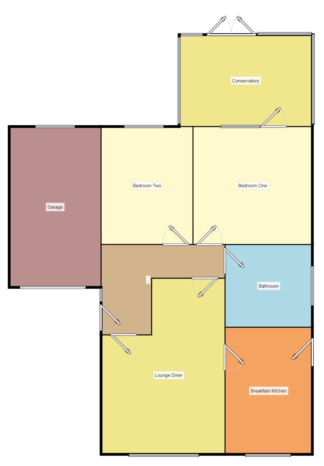 Floorplan of 2 bedroom Detached Bungalow for sale, Parkinsons Way, Trusthorpe, Lincolnshire, LN12