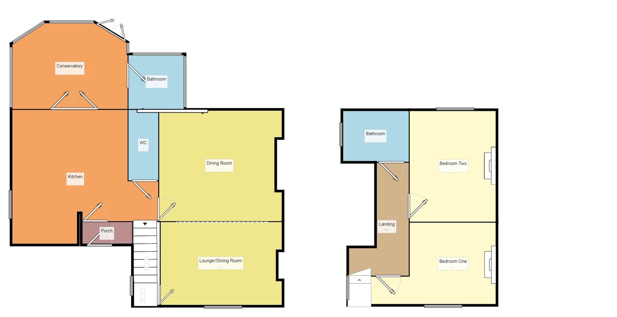 Floorplan of 2 bedroom Semi Detached House for sale, Sutton Road, Markby, Lincolnshire, LN13
