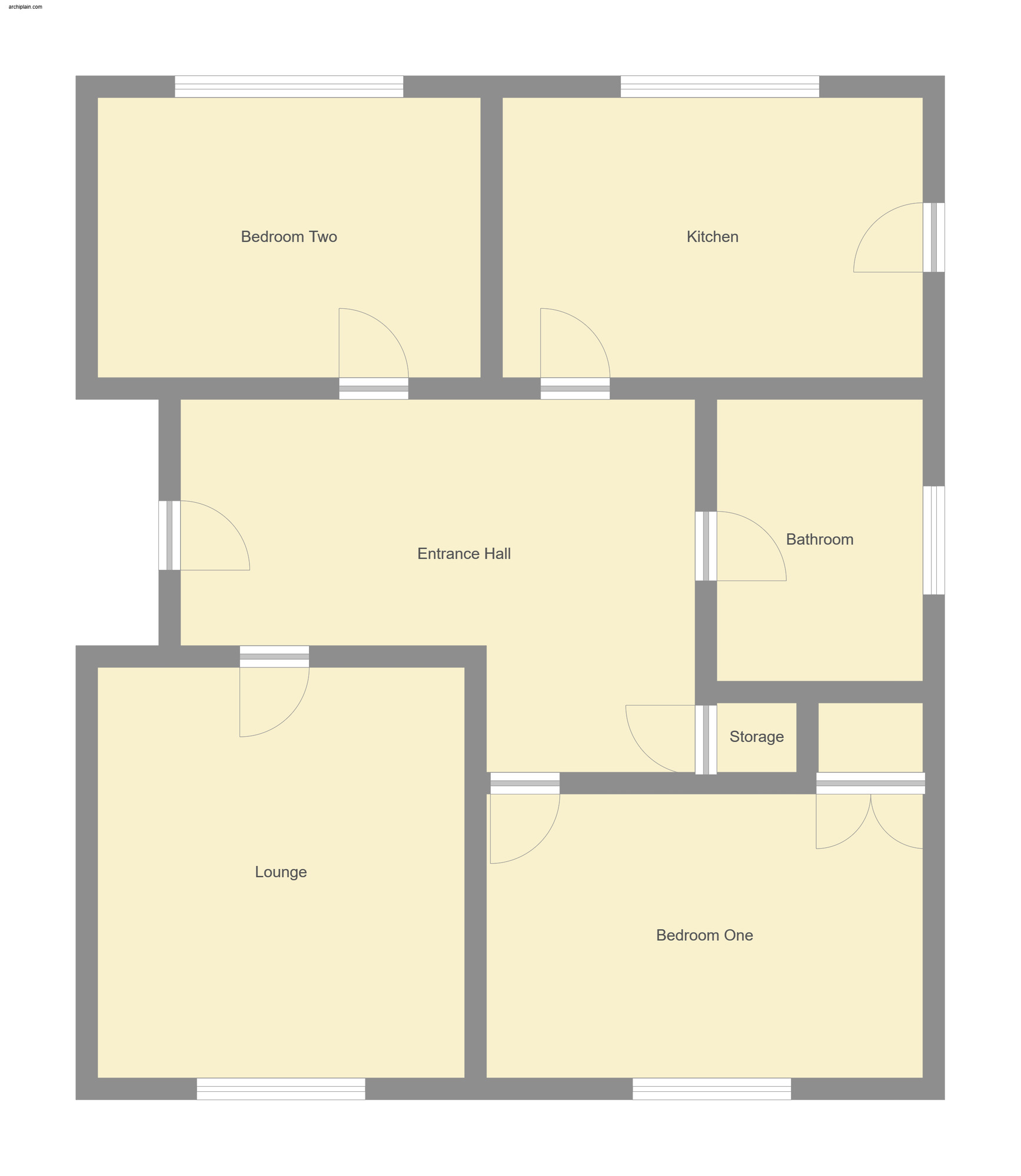 Floorplan of 2 bedroom Detached Bungalow for sale, Church Lane, Sutton-on-Sea, Lincolnshire, LN12