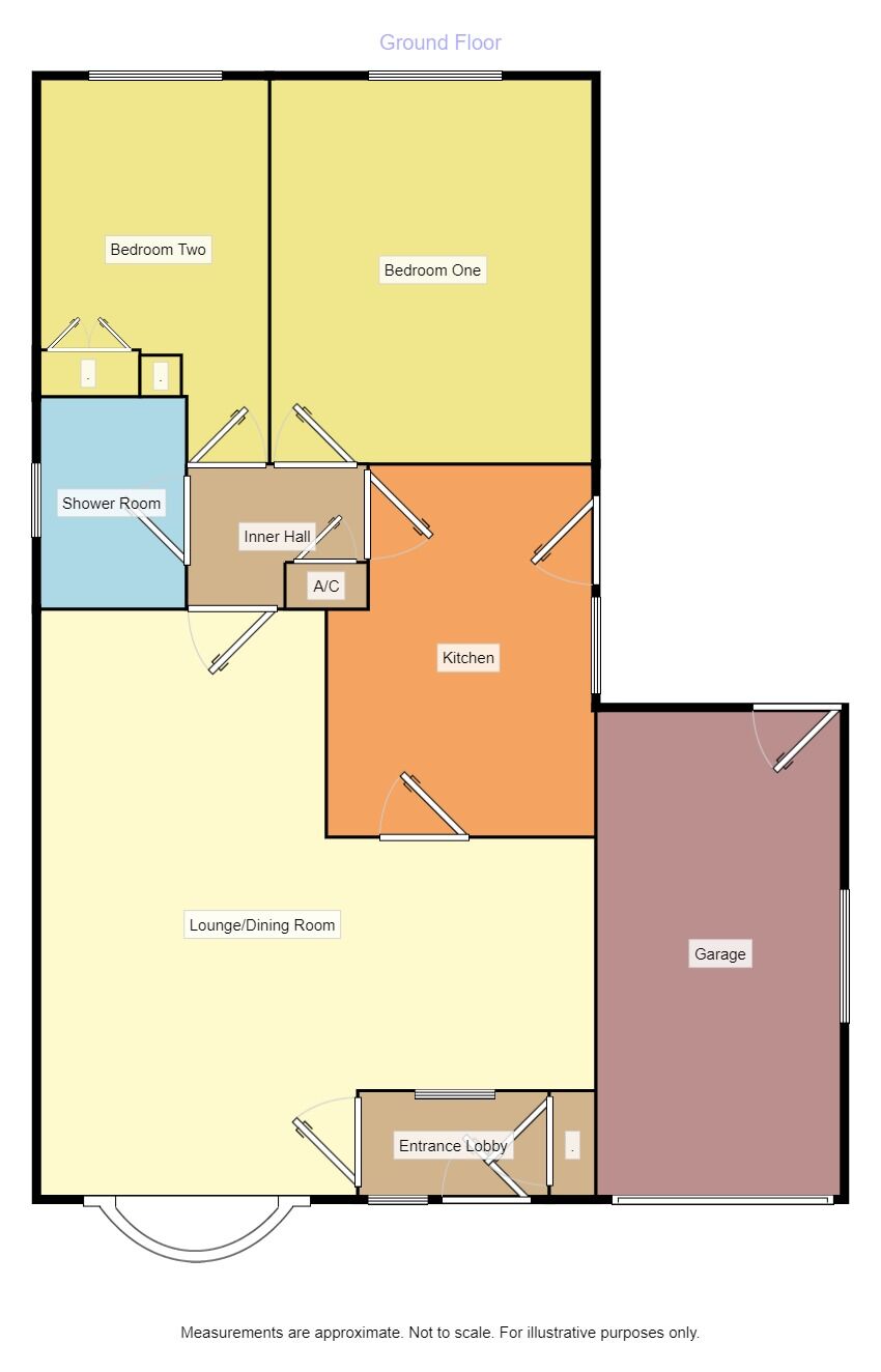 Floorplan of 2 bedroom Detached Bungalow for sale, Camelot Gardens, Sutton-on-Sea, Lincolnshire, LN12