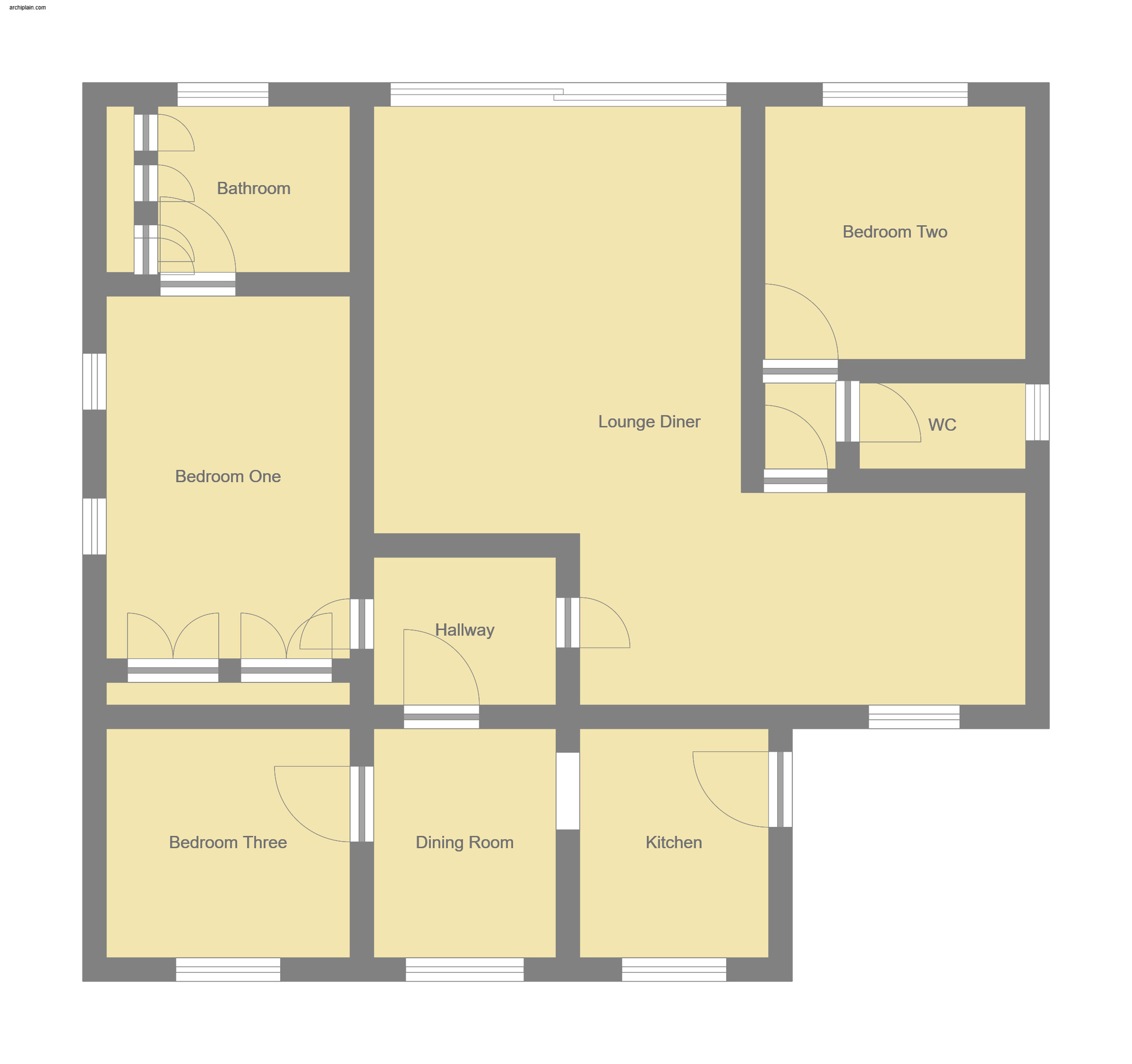 Floorplan of 3 bedroom Detached Bungalow for sale, Lakeside, Anderby Creek, Lincolnshire, PE24