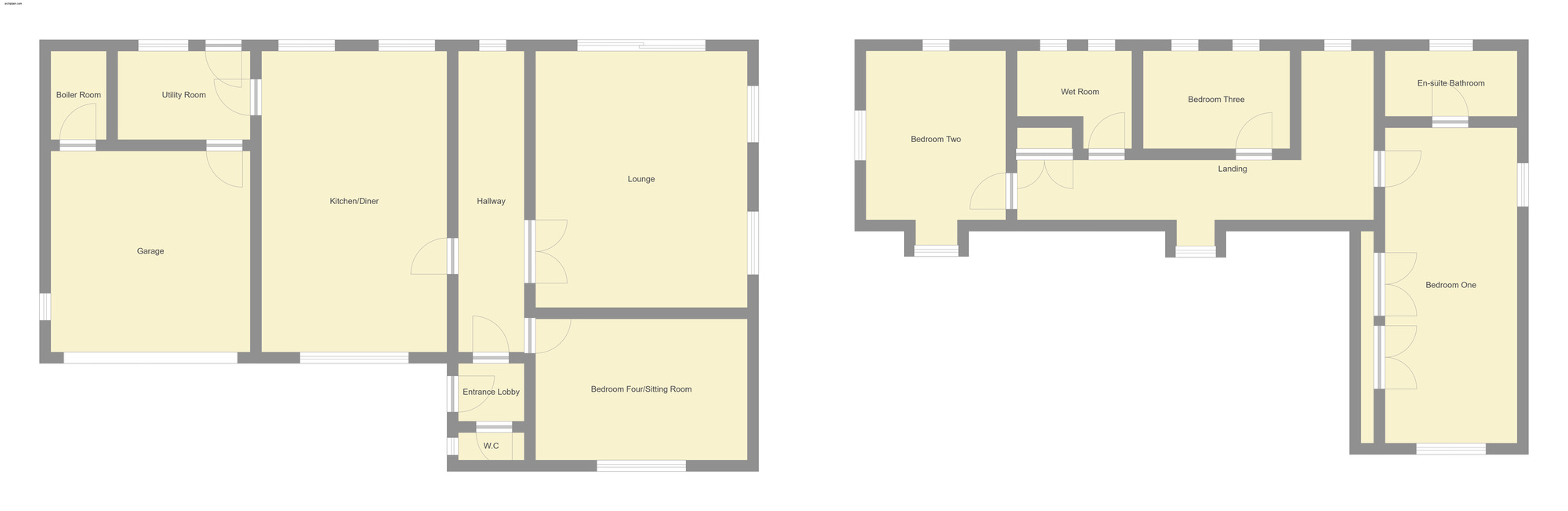 Floorplan of 4 bedroom Detached House for sale, St. Francis Gardens, Sutton-on-Sea, Lincolnshire, LN12