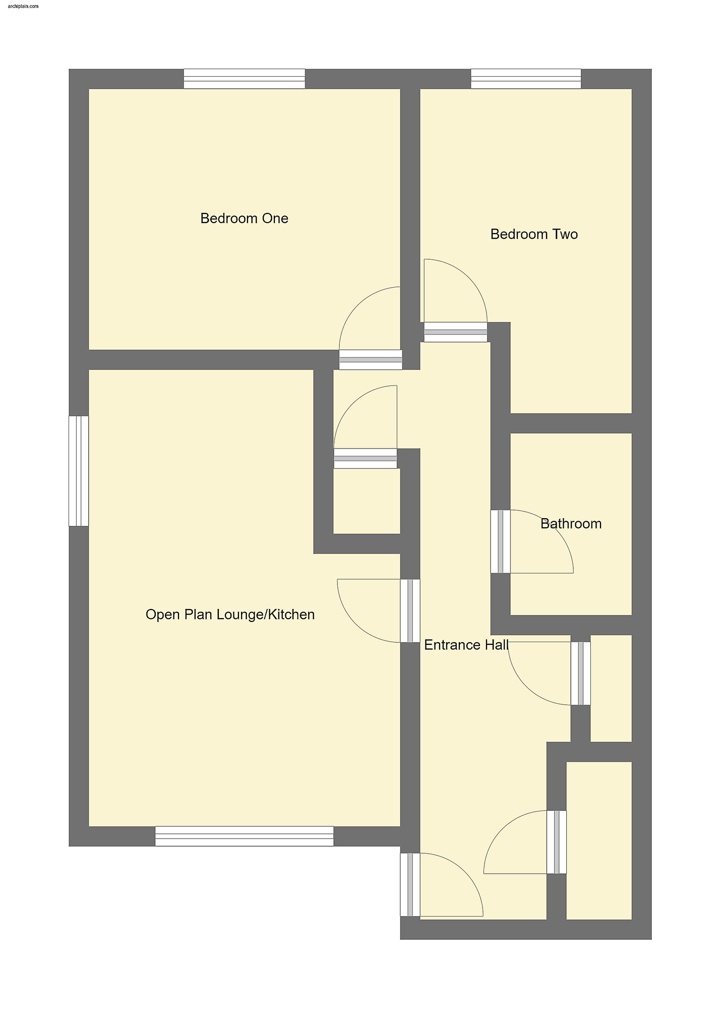 Floorplan of 2 bedroom  Flat for sale, Brittain Court, Sutton-on-Sea, Lincolnshire, LN12