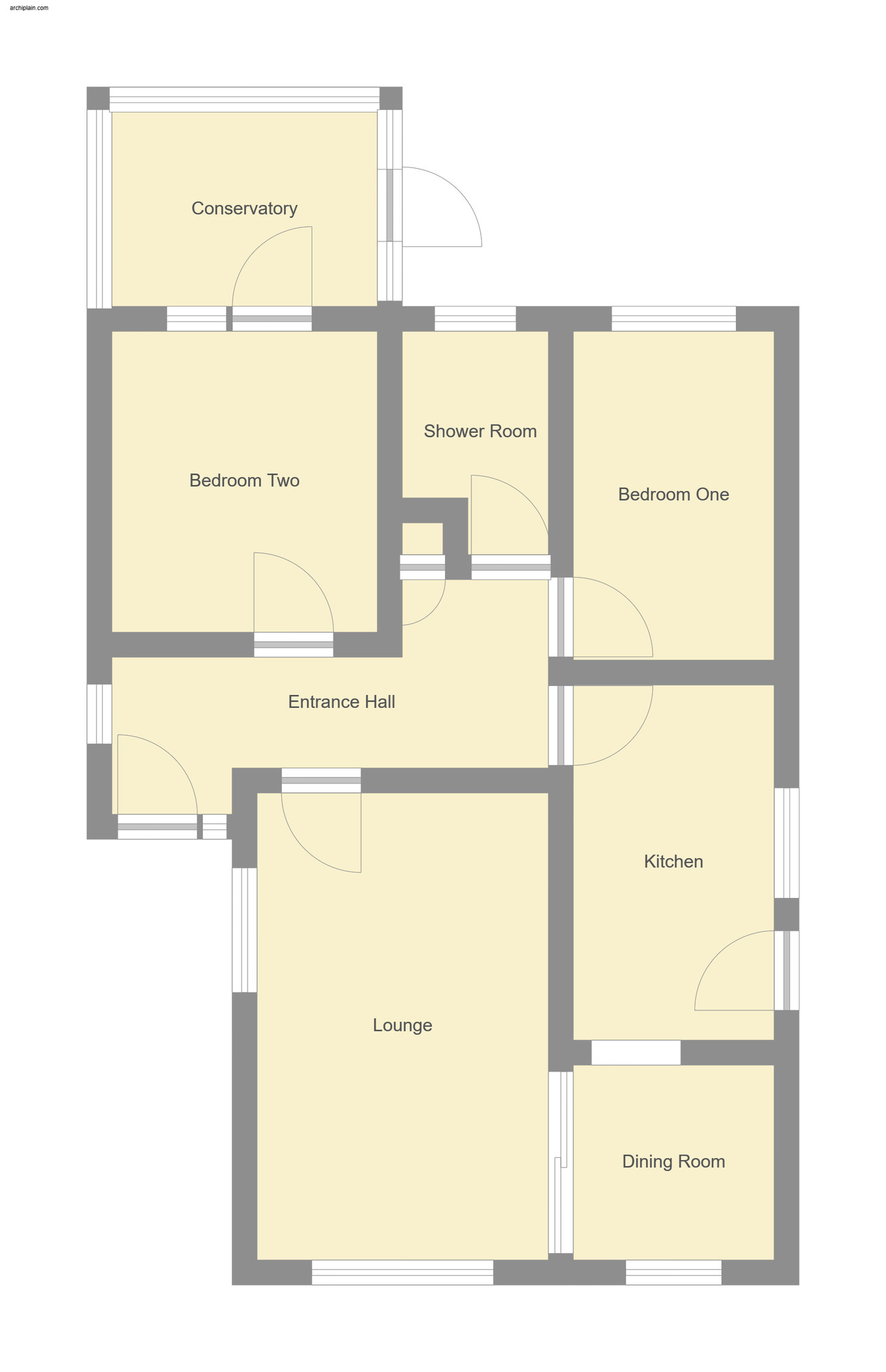 Floorplan of 2 bedroom Detached Bungalow for sale, Marine Avenue West, Sutton-on-Sea, Lincolnshire, LN12