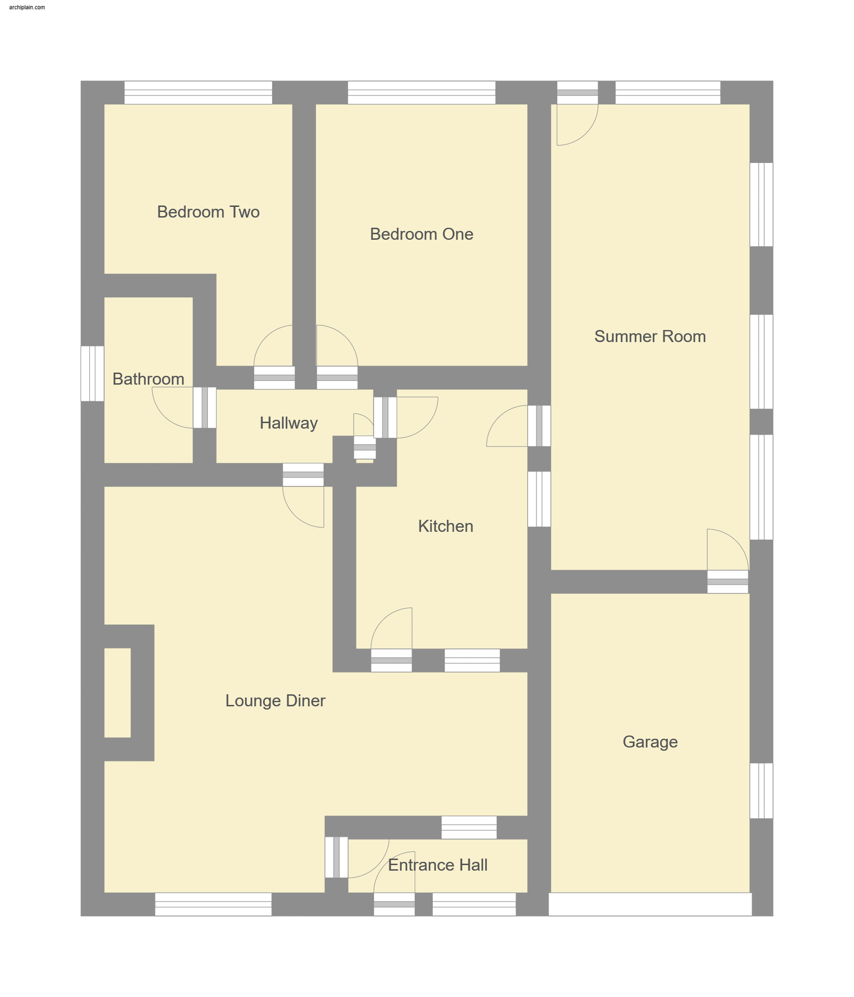 Floorplan of 2 bedroom Detached Bungalow for sale, Camelot Gardens, Sutton-on-Sea, Lincolnshire, LN12