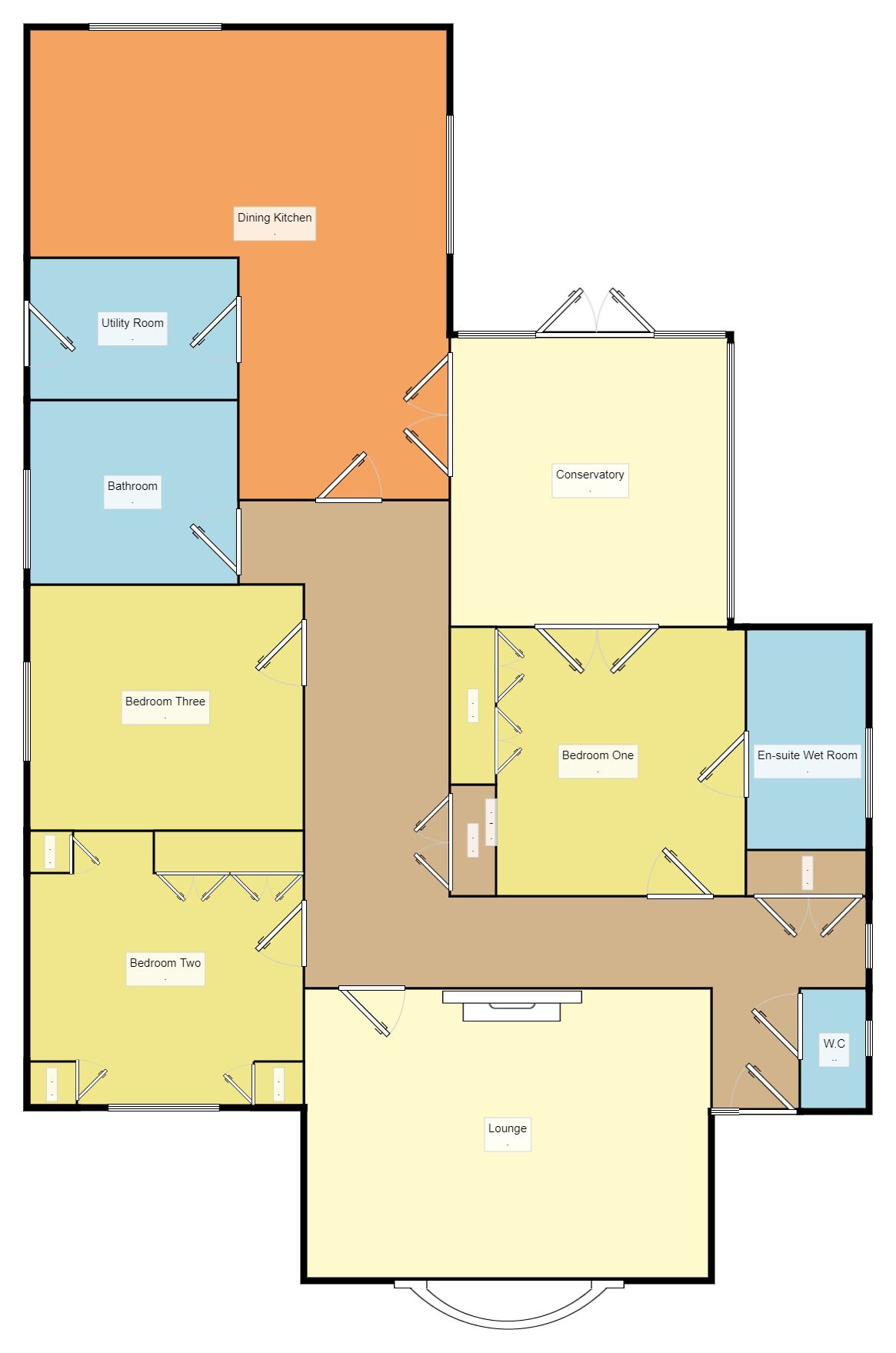 Floorplan of 3 bedroom Detached Bungalow for sale, Huttoft Road, Sutton-on-Sea, Lincolnshire, LN12
