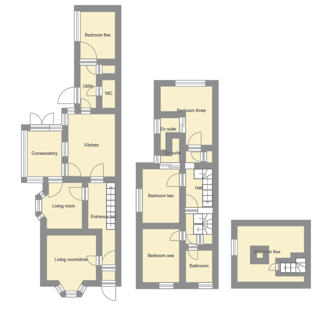 Floorplan of 5 bedroom Semi Detached House for sale, Grove Road, Sutton-on-Sea, Lincolnshire, LN12