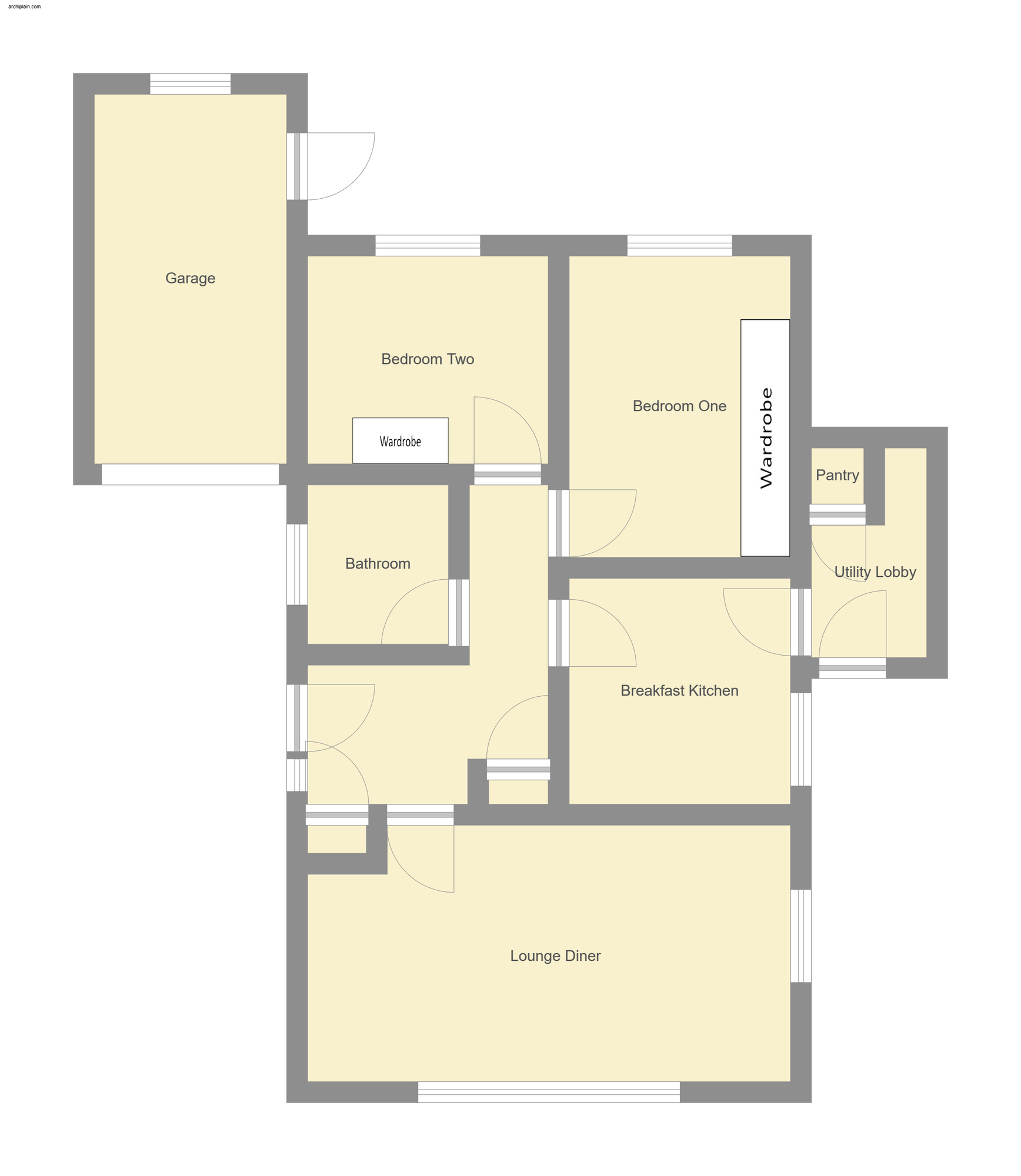 Floorplan of 2 bedroom Detached Bungalow for sale, Sandilands Close, Sandilands, Lincolnshire, LN12