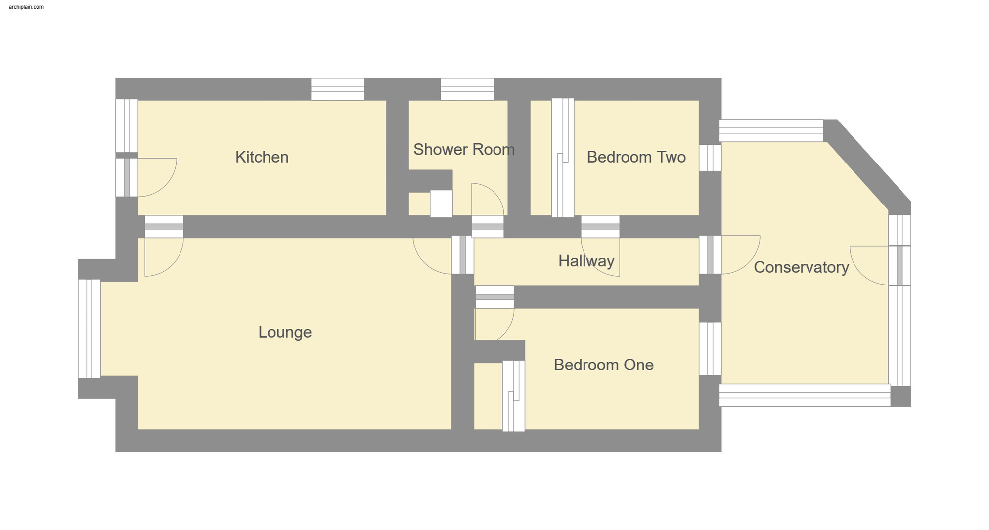 Floorplan of 2 bedroom Detached Bungalow for sale, Chanctonbury Way, Sutton-on-Sea, Lincolnshire, LN12