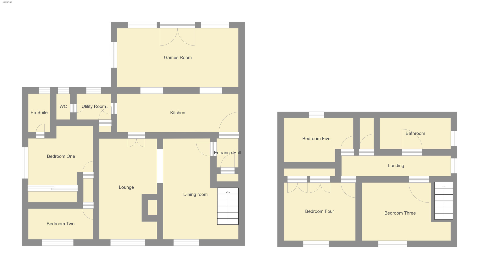 Floorplan of 5 bedroom Detached House for sale, North Road, Trusthorpe, Lincolnshire, LN12
