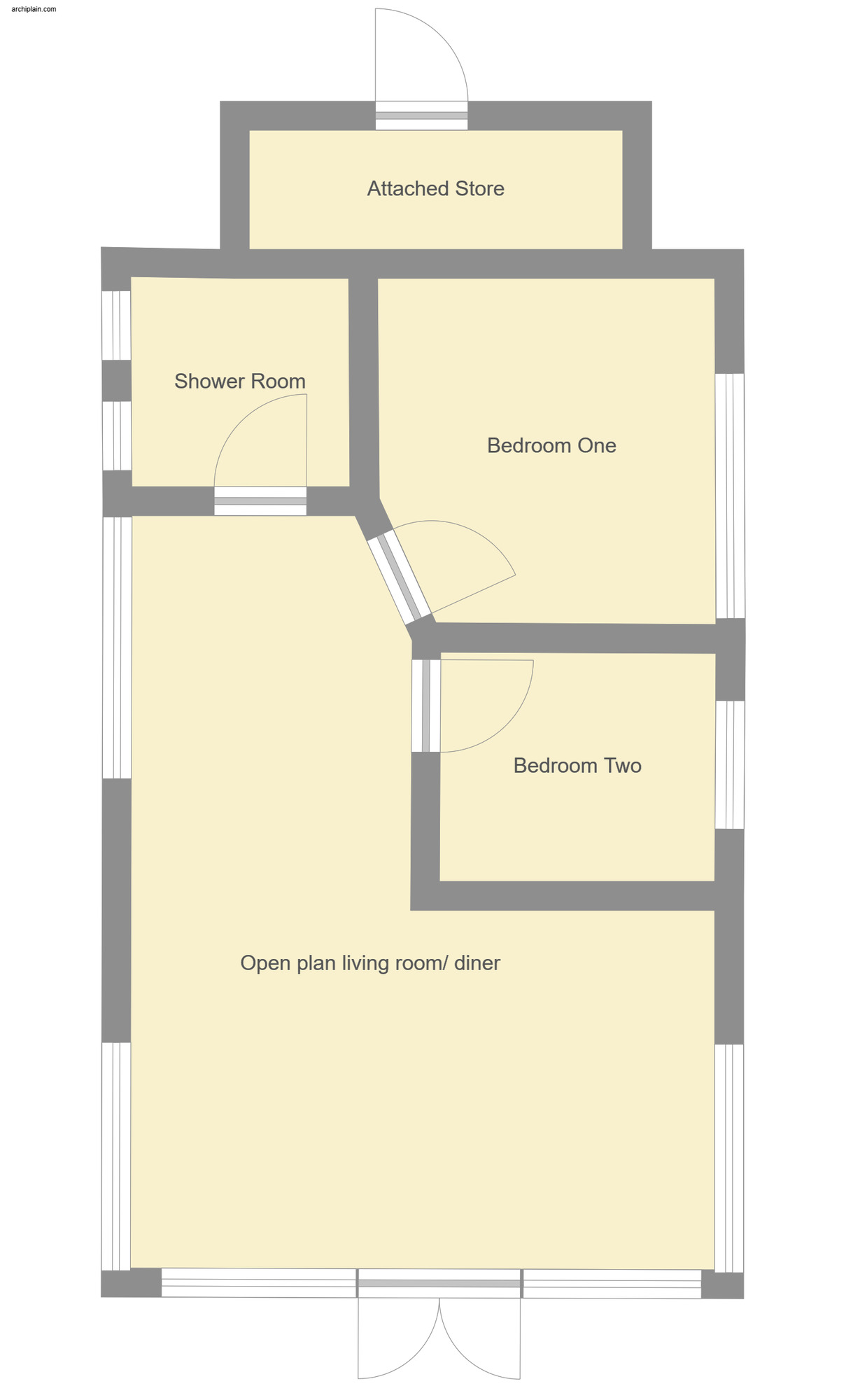Floorplan of 2 bedroom Detached Bungalow for sale, Sunset Strip, Miami Beach, Mablethorpe, LN12
