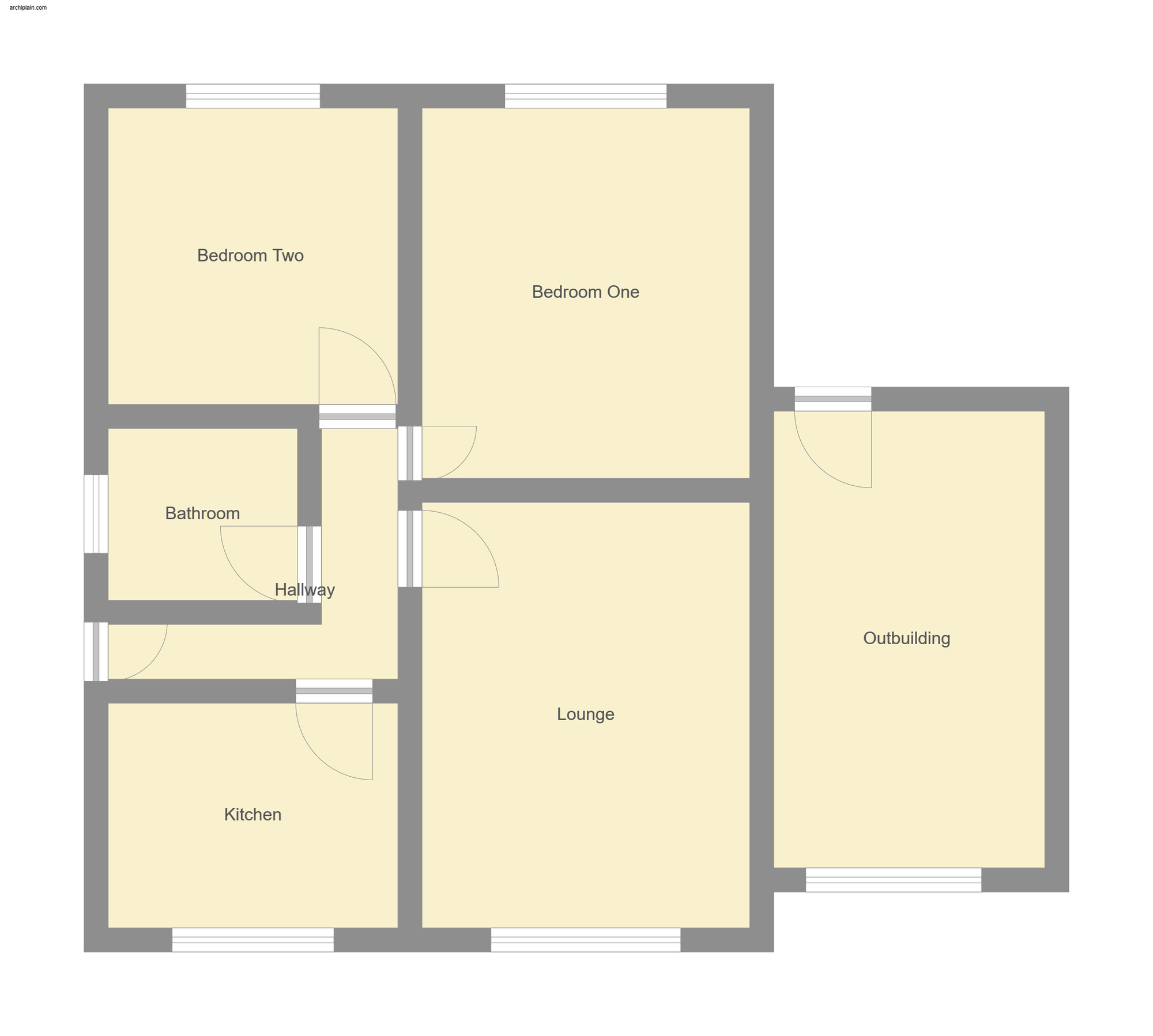 Floorplan of 2 bedroom Link Detached Bungalow for sale, Highgate Close, Sutton-on-Sea, Lincolnshire, LN12