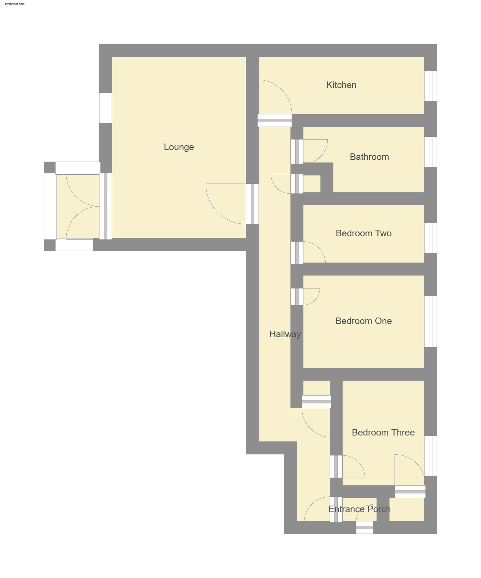 Floorplan of 3 bedroom  Flat for sale, Queens Park Close, Mablethorpe, Lincolnshire, LN12