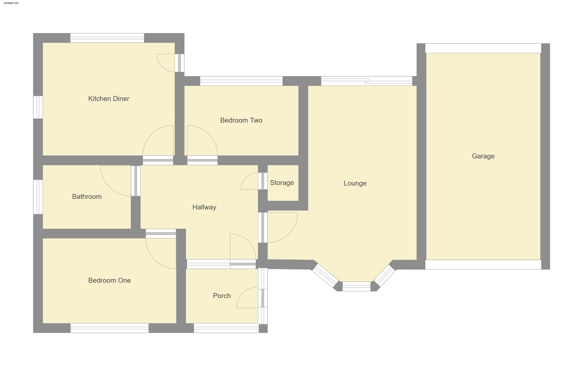 Floorplan of 2 bedroom Detached Bungalow for sale, Sea Lane, Huttoft, Lincolnshire, LN13