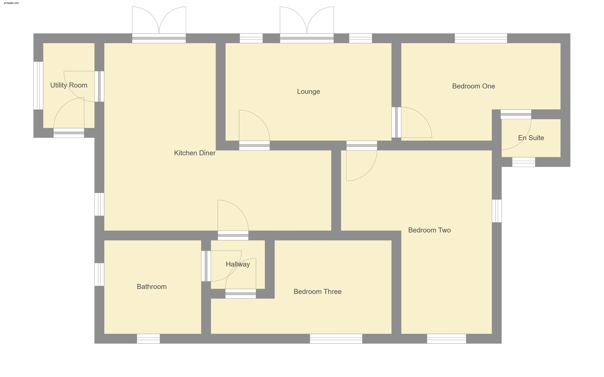 Floorplan of 3 bedroom Detached Bungalow for sale, Surfside (Seaside Cottage), Sutton-on-Sea, Lincolnshire, LN12
