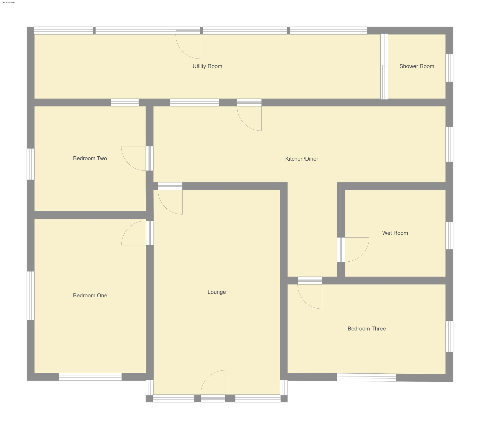 Floorplan of 3 bedroom Detached Bungalow for sale, Alford Road, Sutton-on-Sea, Lincolnshire, LN12