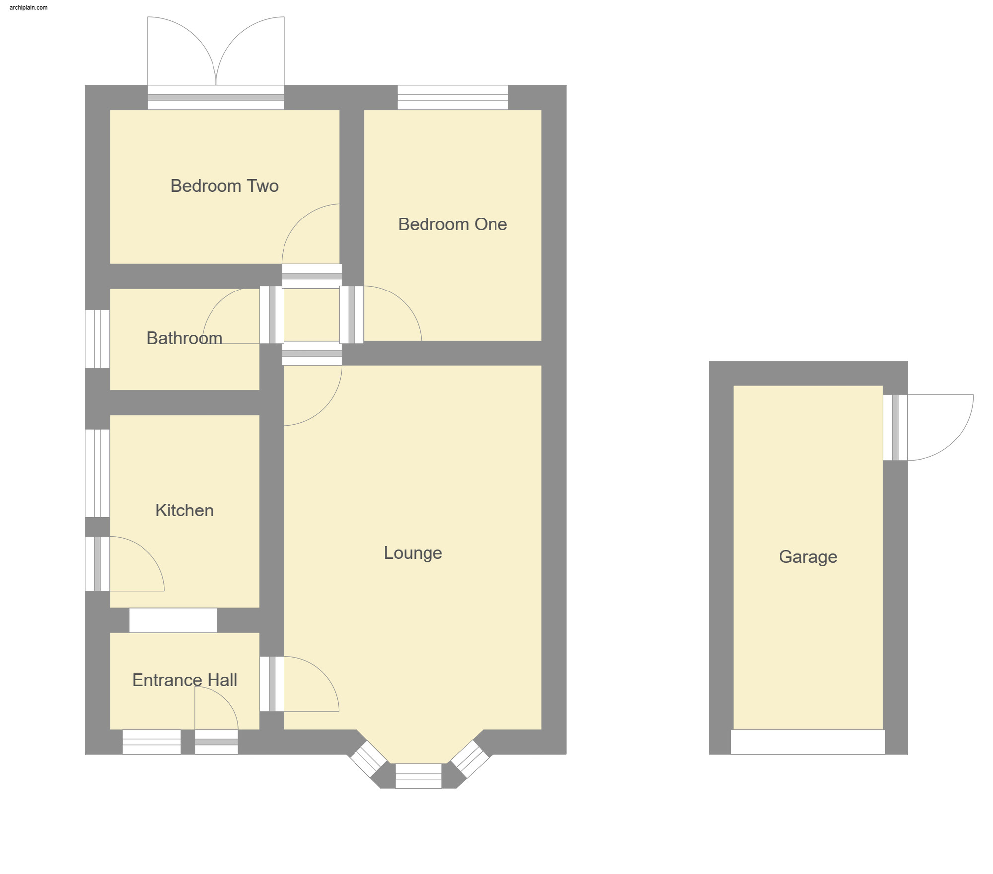 Floorplan of 2 bedroom Detached Bungalow for sale, Chanctonbury Way, Sutton-on-Sea, Lincolnshire, LN12