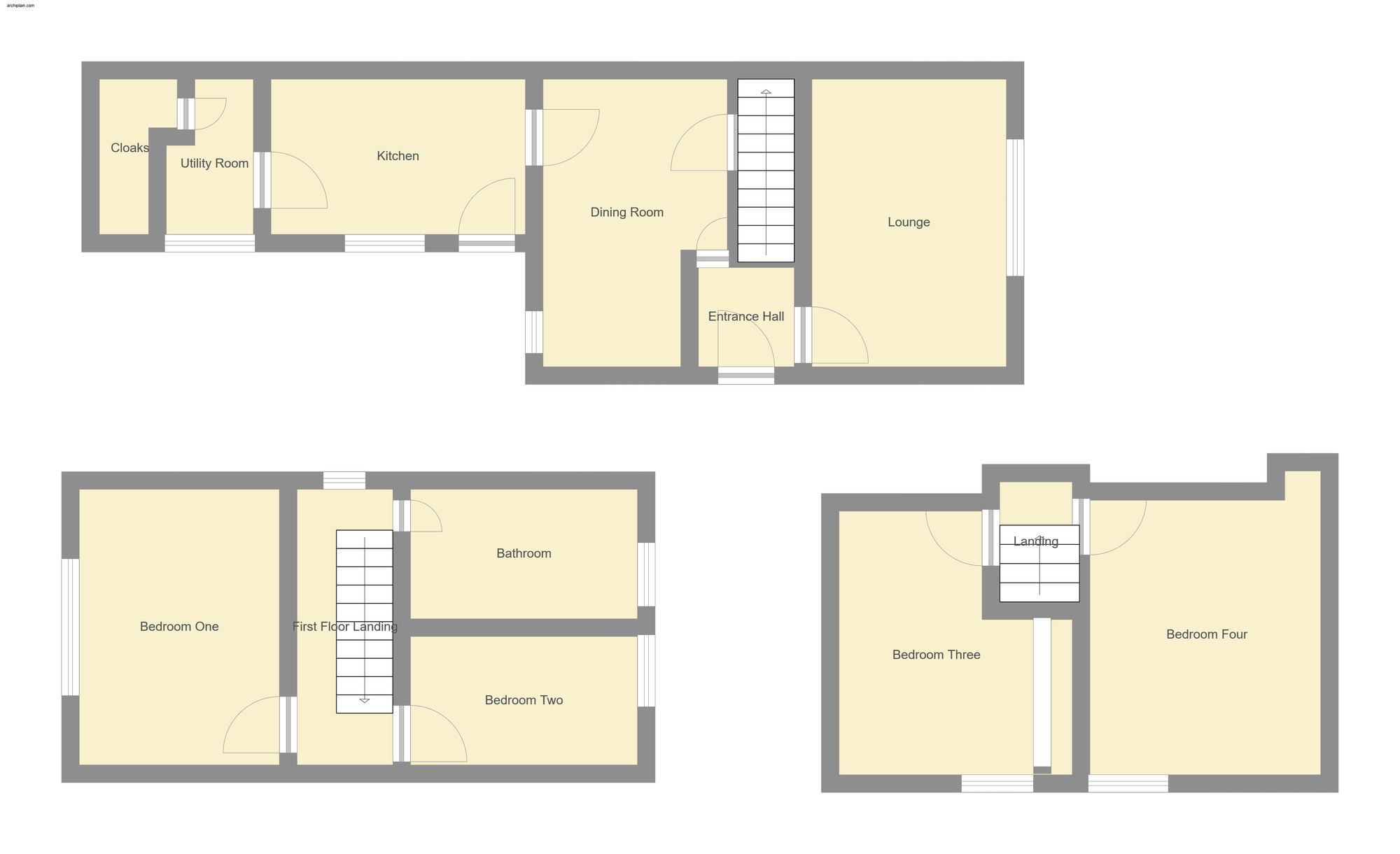 Floorplan of 4 bedroom Semi Detached House for sale, Wellington Road, Mablethorpe, Lincolnshire, LN12