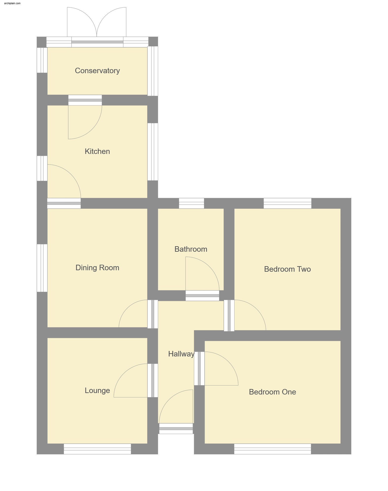 Floorplan of 2 bedroom Detached Bungalow for sale, Sea Lane, Huttoft, Lincolnshire, LN13