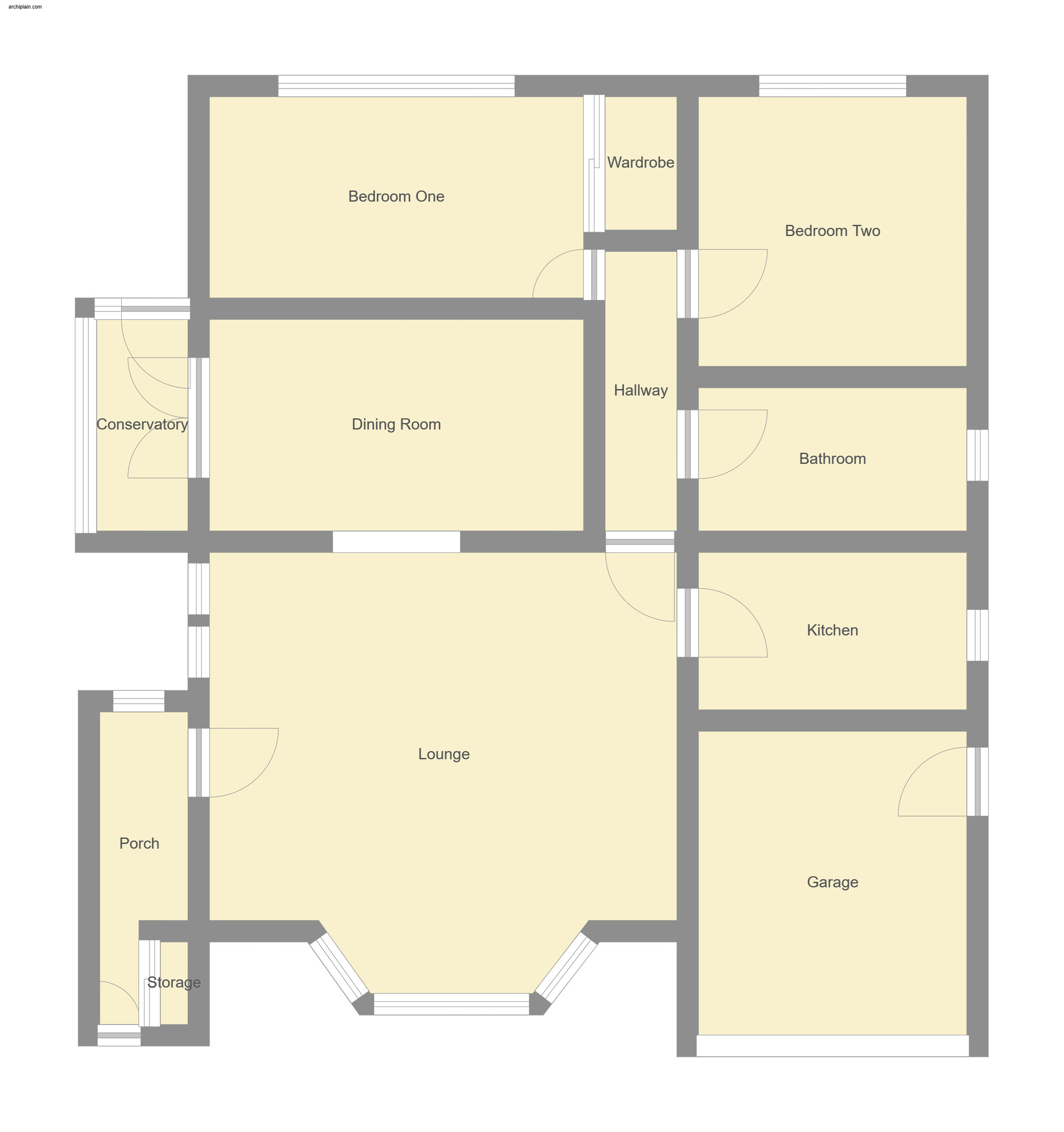 Floorplan of 2 bedroom Detached Bungalow for sale, Camelot Gardens, Sutton-on-Sea, Lincolnshire, LN12