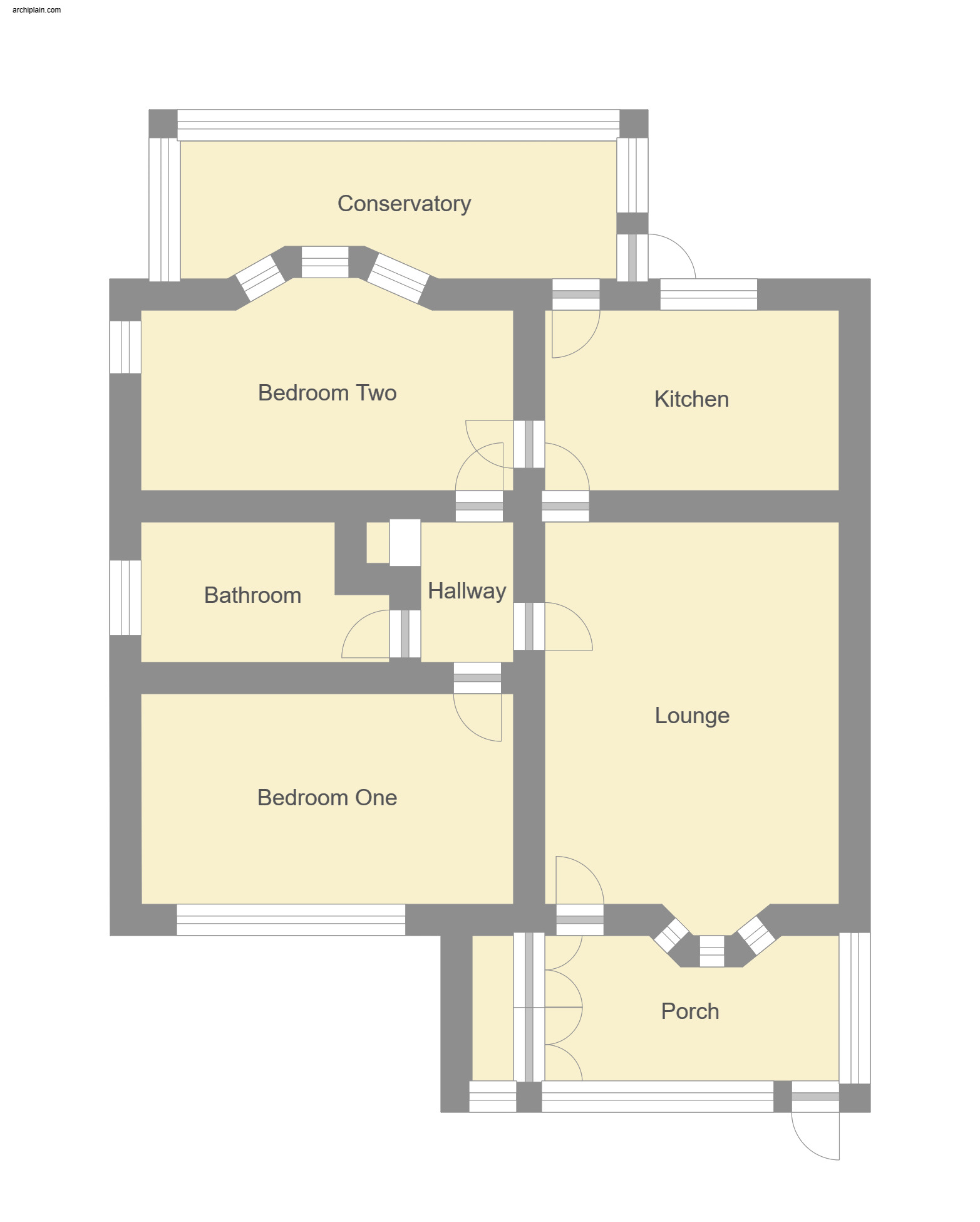 Floorplan of 2 bedroom Detached Bungalow for sale, Church Lane, Sutton-on-Sea, Lincolnshire, LN12
