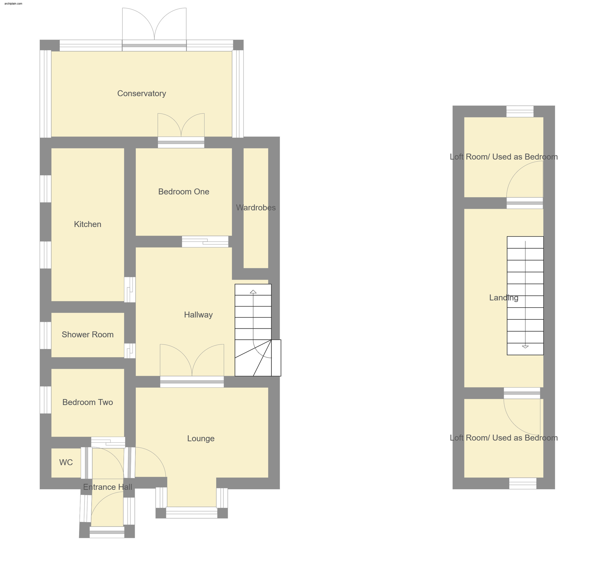 Floorplan of 2 bedroom Semi Detached Bungalow for sale, Crabtree Lane, Sutton-on-Sea, Lincolnshire, LN12