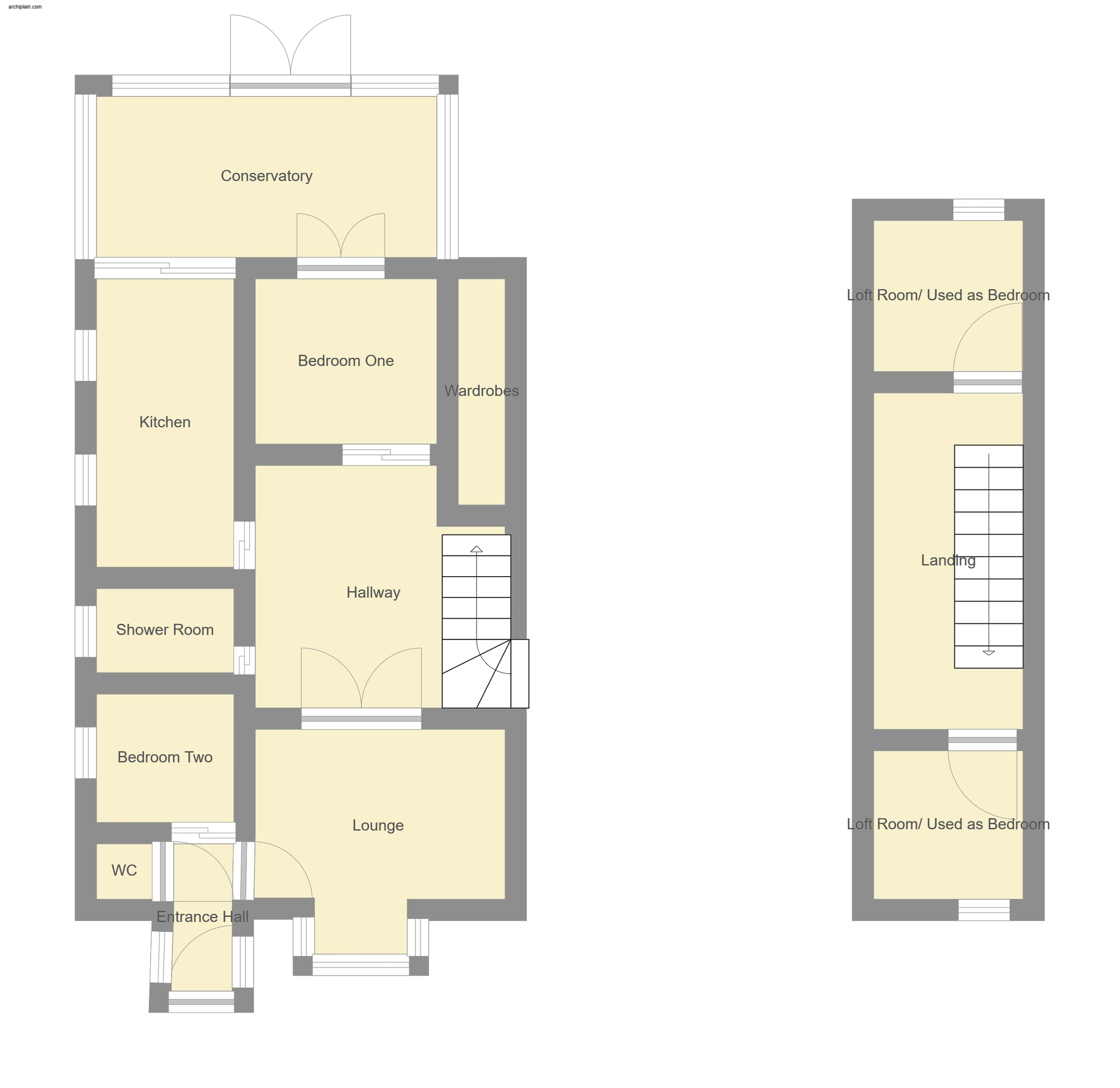 Floorplan of 2 bedroom Semi Detached Bungalow for sale, Crabtree Lane, Sutton-on-Sea, Lincolnshire, LN12