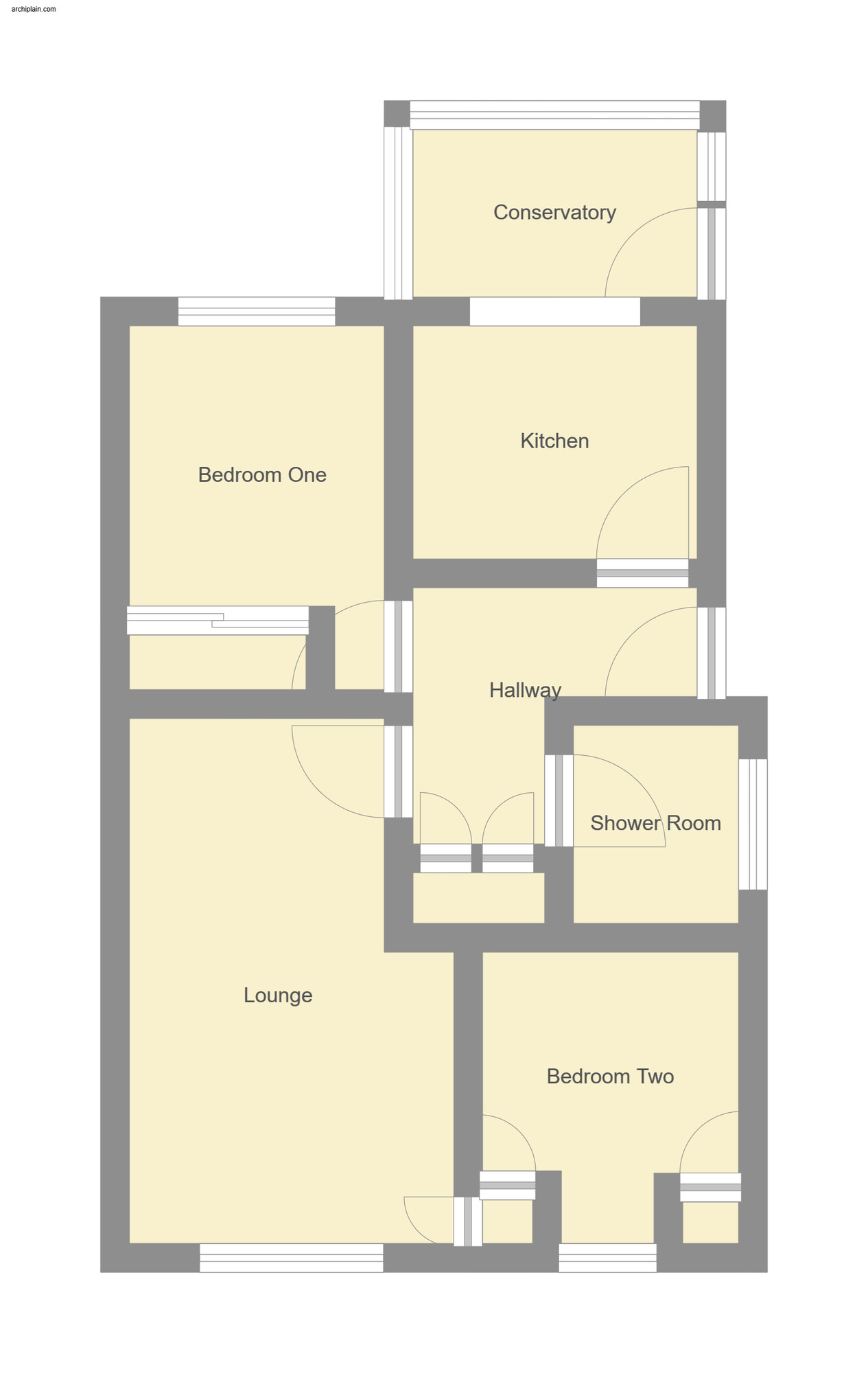 Floorplan of 2 bedroom Semi Detached Bungalow for sale, Sandringham Drive, Sutton-on-Sea, Lincolnshire, LN12