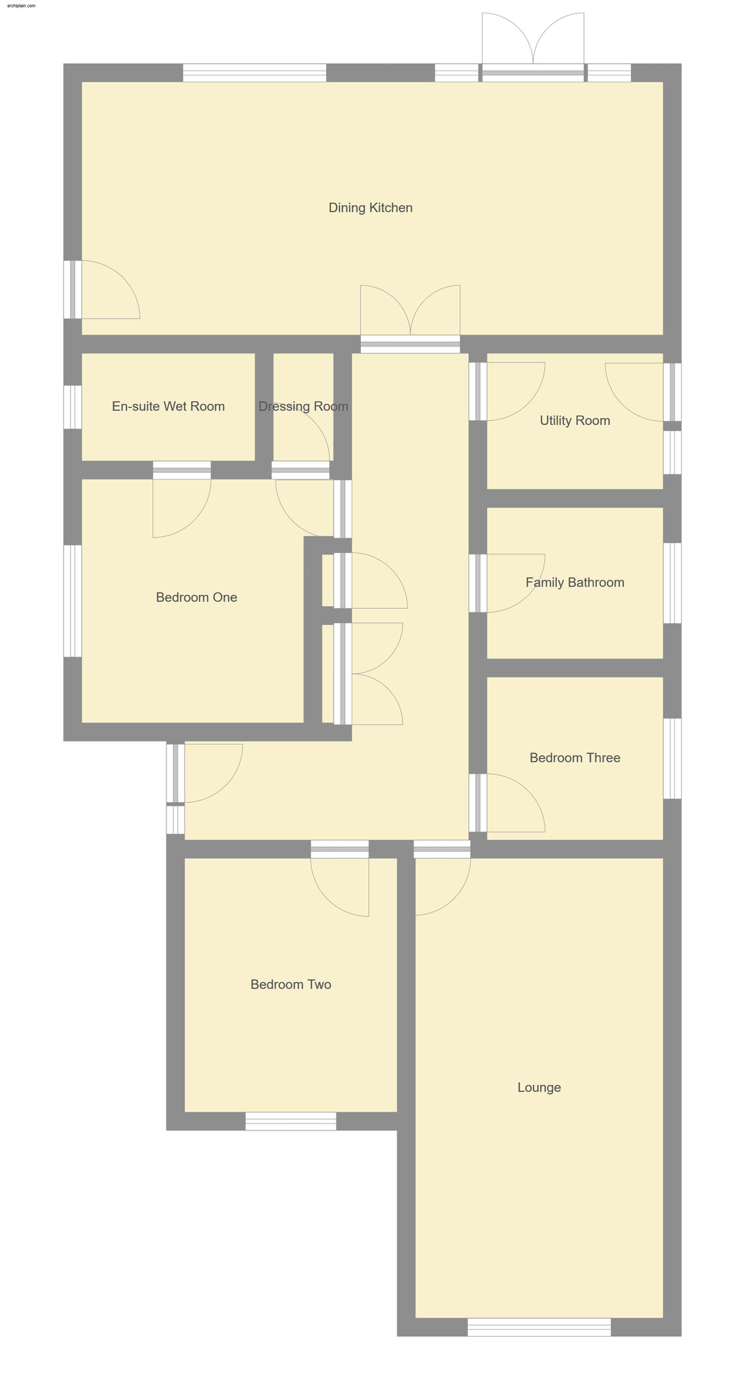 Floorplan of 3 bedroom Detached Bungalow for sale, College Row, Sandilands, Lincolnshire, LN12