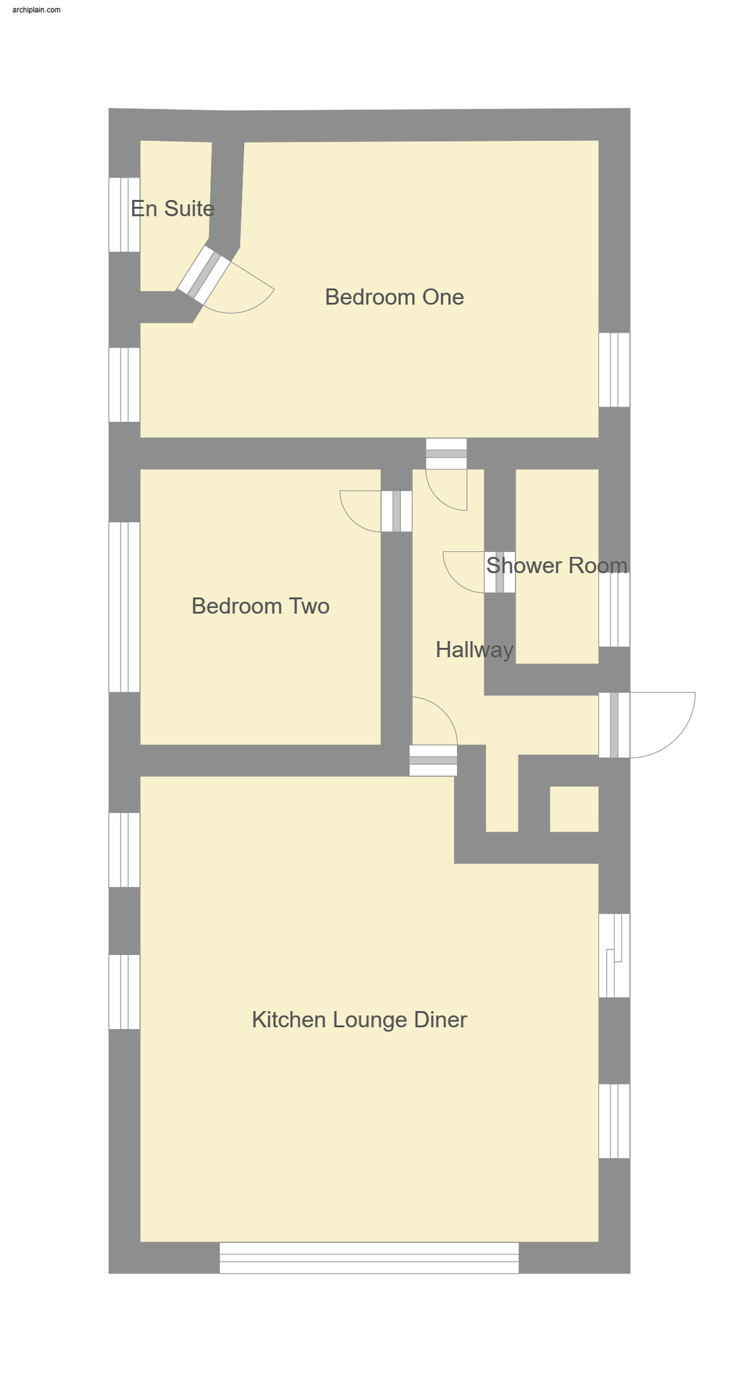 Floorplan of 2 bedroom Detached Bungalow for sale, Landseer Avenue, Chapel St. Leonards, Lincolnshire, PE24