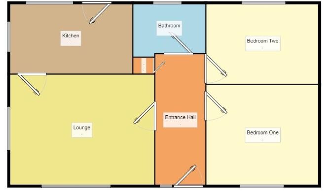 Floorplan of 2 bedroom Detached Bungalow for sale, Farm Close, Sutton-on-Sea, Lincolnshire, LN12