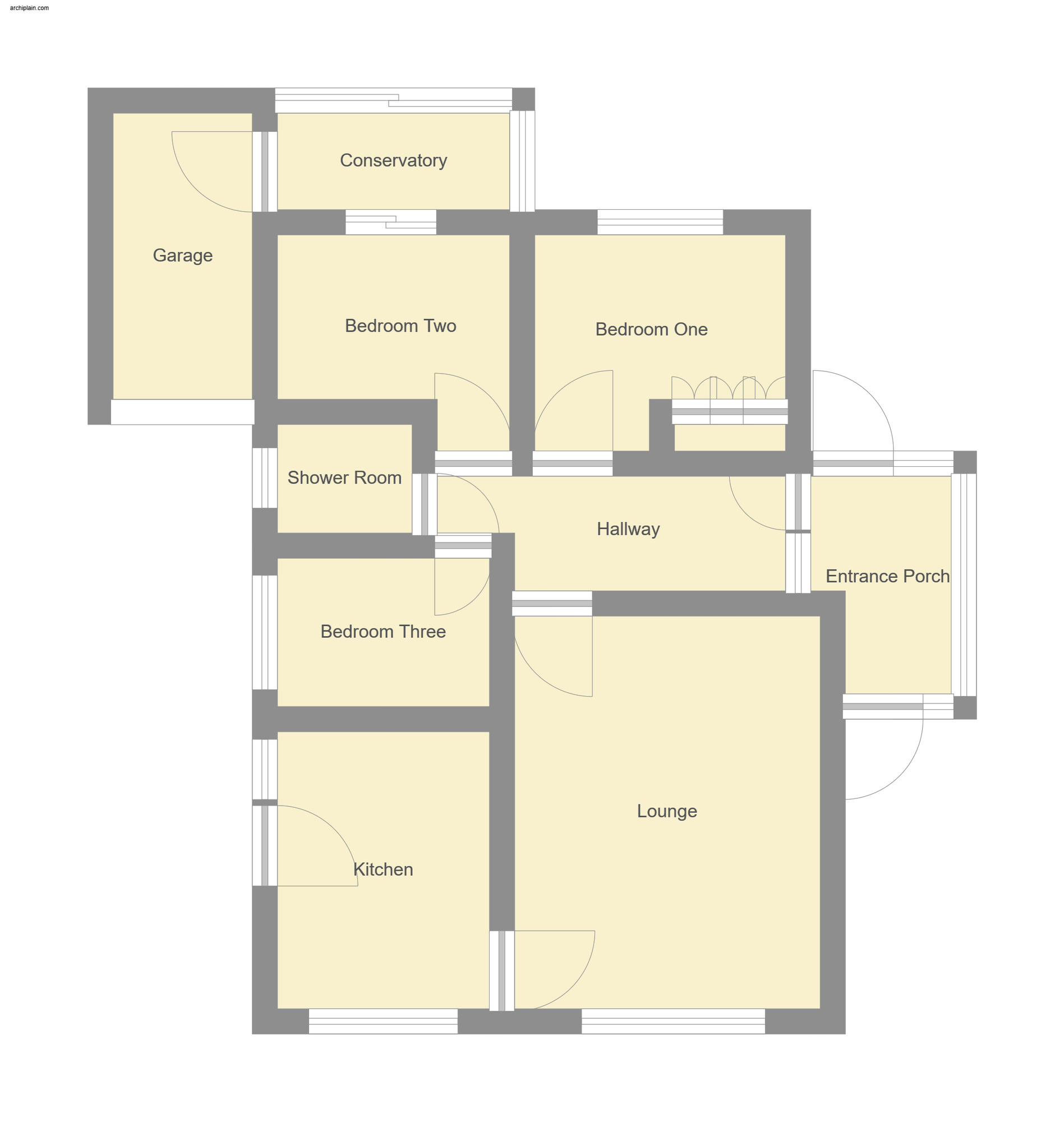 Floorplan of 3 bedroom Detached Bungalow for sale, Camelot Gardens, Sutton-on-Sea, Lincolnshire, LN12